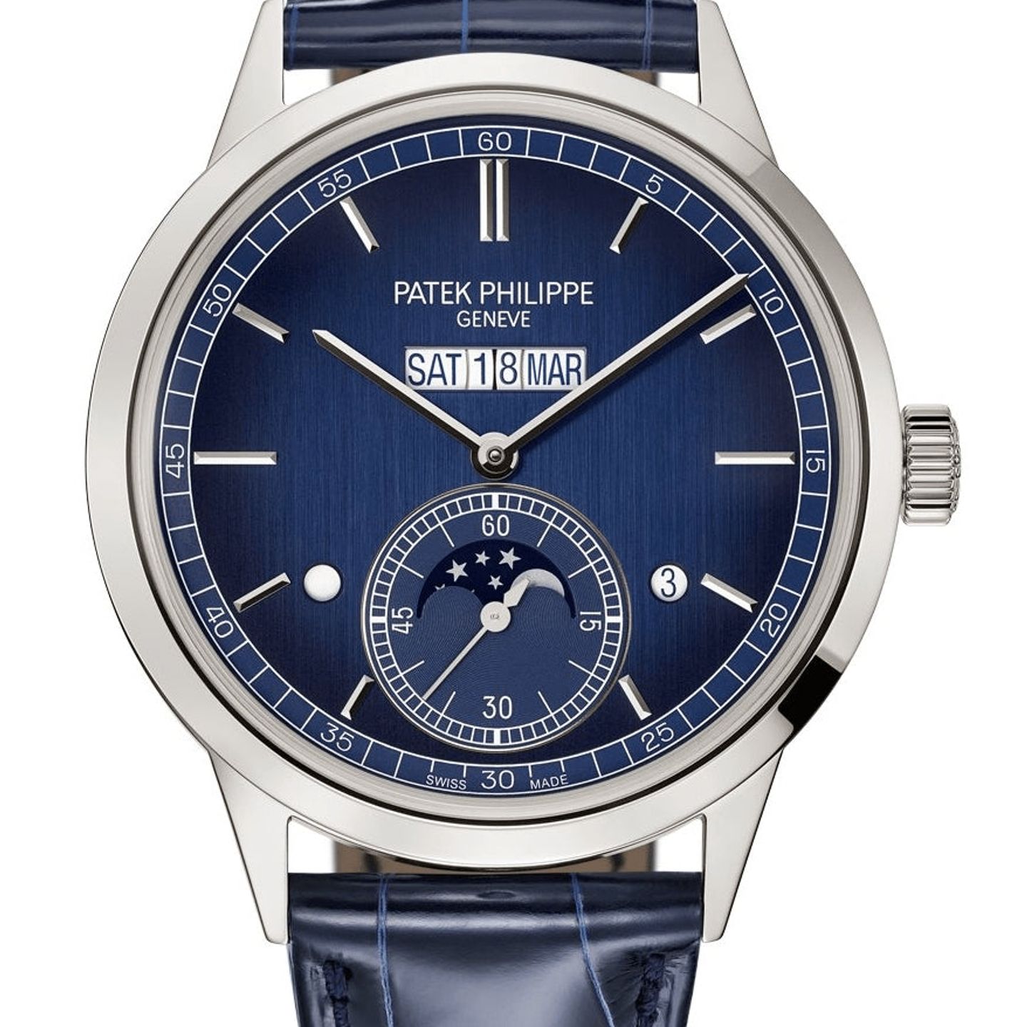 Patek Philippe Perpetual Calendar 5236P (2022) - Blue dial 42 mm Platinum case (1/1)