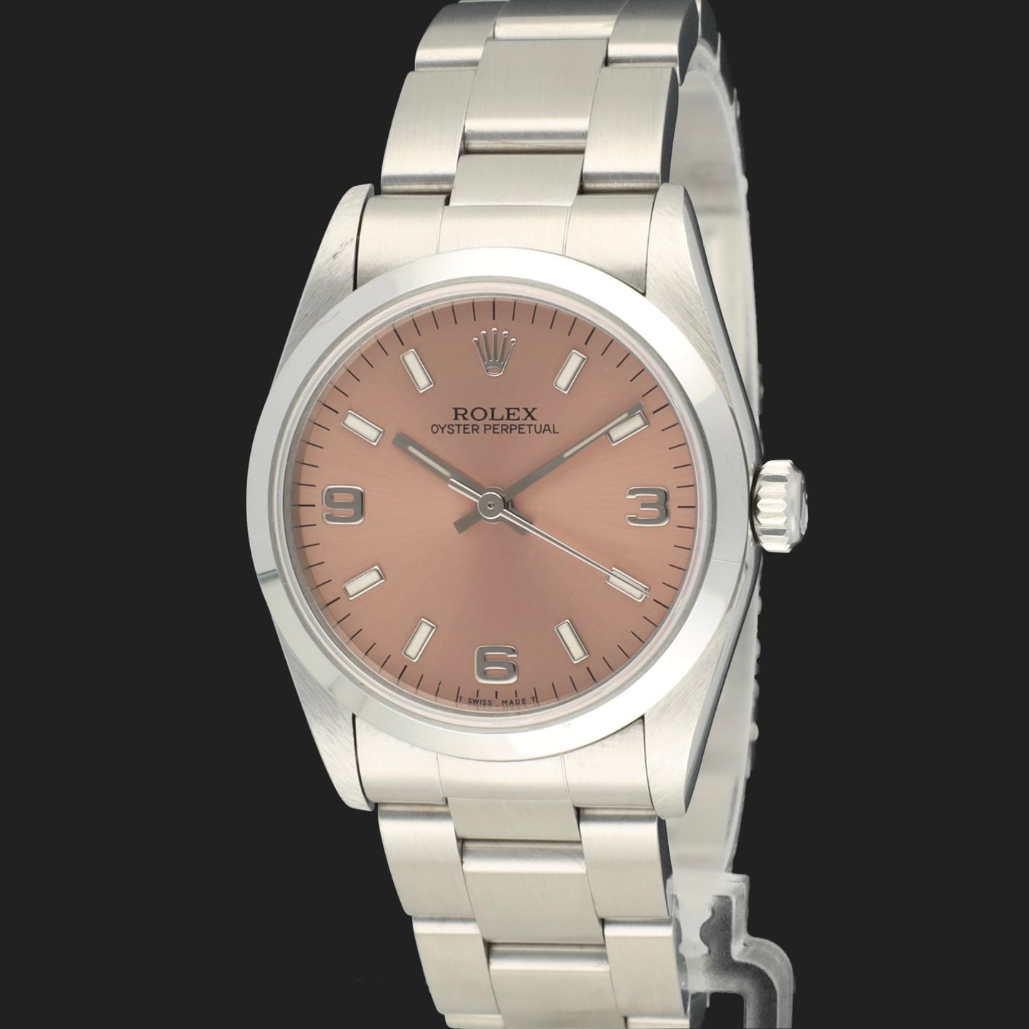 Rolex Oyster Perpetual 31 67480 (1998) - Pink dial 31 mm Steel case (1/8)