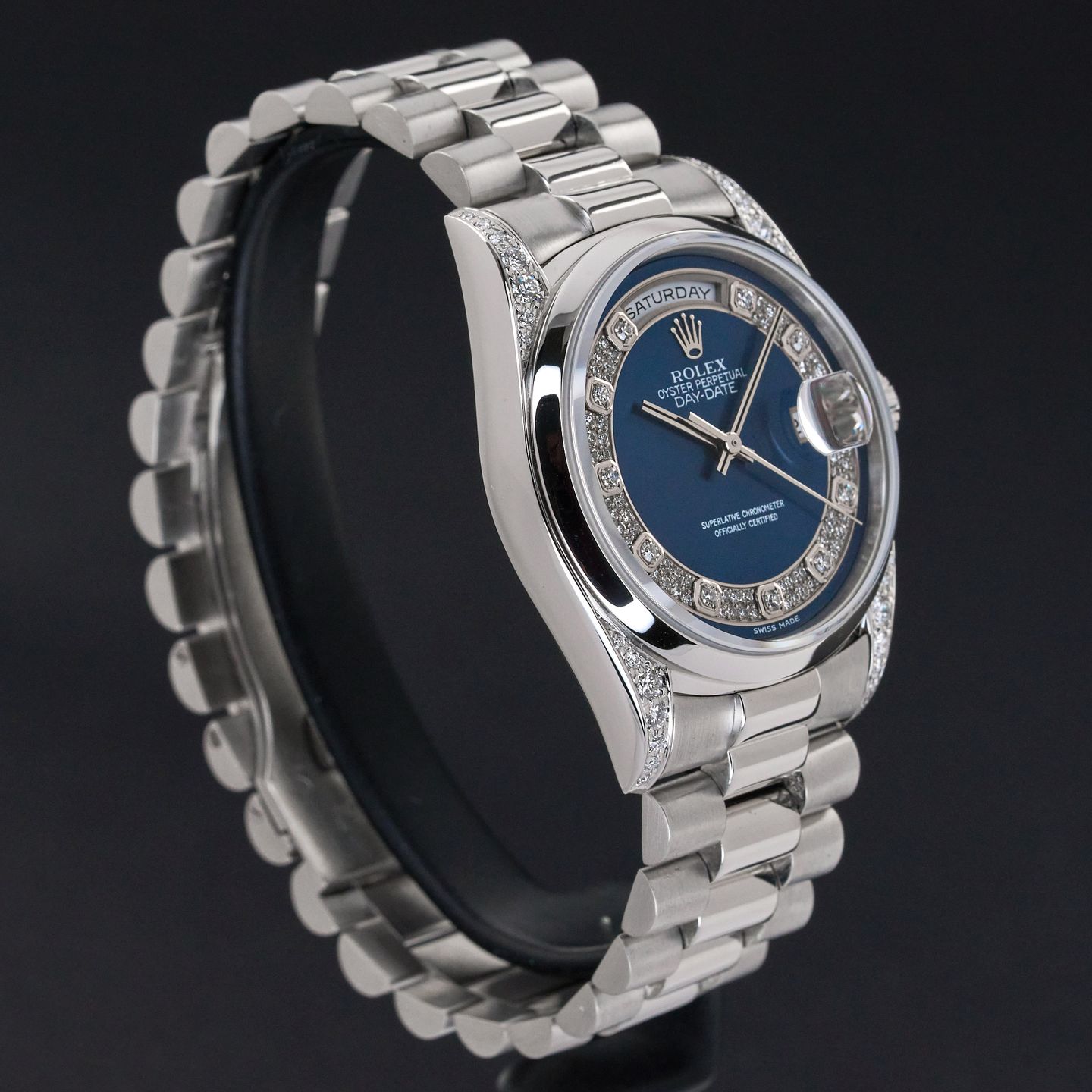 Rolex Day-Date 36 18296 (1995) - Silver dial 36 mm Platinum case (5/8)