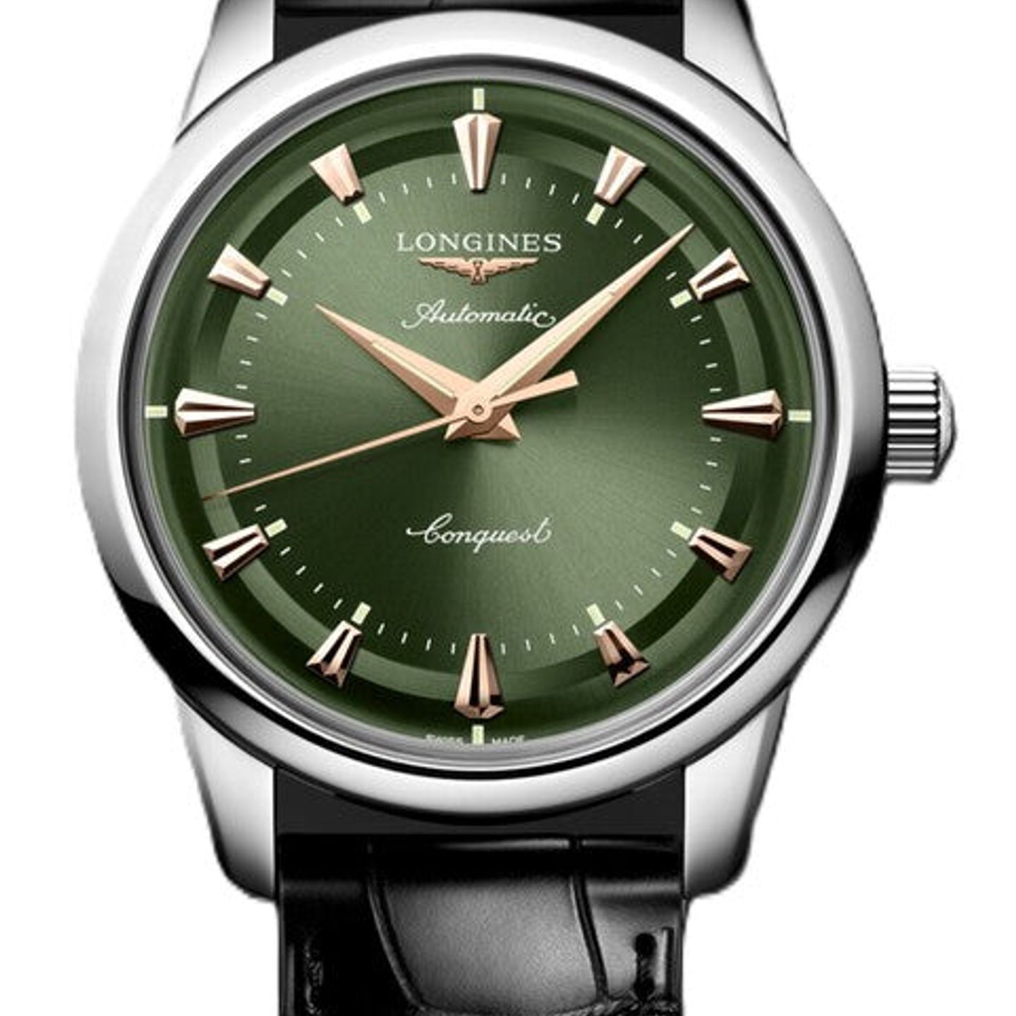 Longines Conquest Heritage L1.650.4.02.2 (2026) - Groen wijzerplaat 40mm Staal (1/1)