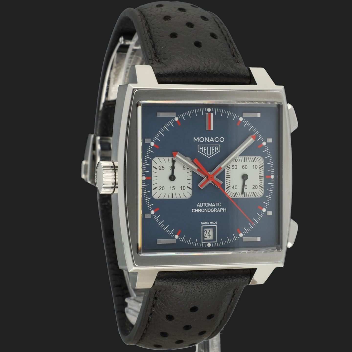 TAG Heuer Monaco Calibre 11 CAW211P.FC6356 (Onbekend (willekeurig serienummer)) - Blauw wijzerplaat 39mm Staal (4/8)