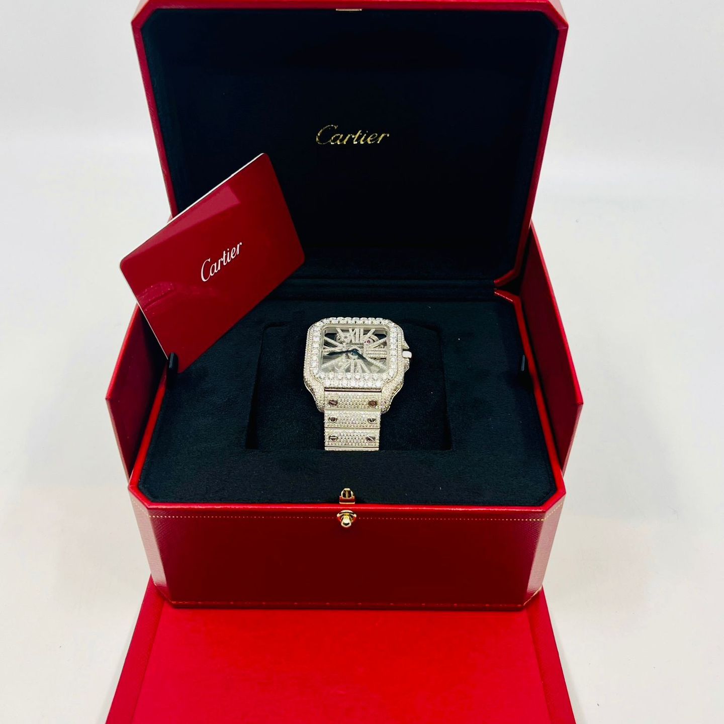 Cartier Santos WSSA0013 (2023) - Blue dial 40 mm Steel case (3/8)