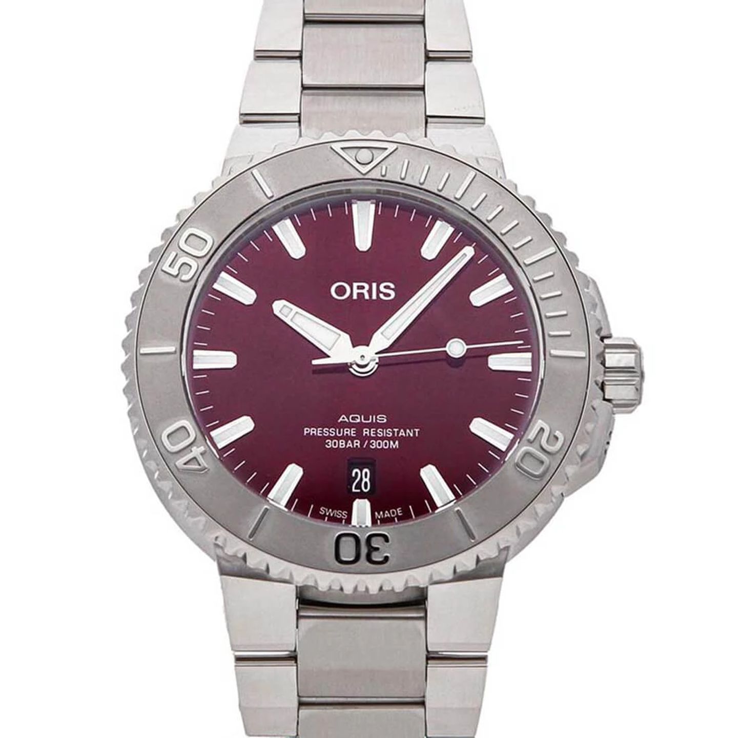 Oris Aquis Date 01 733 7766 4158-07 8 22 05PEB (2024) - Red dial 42 mm Steel case (2/2)