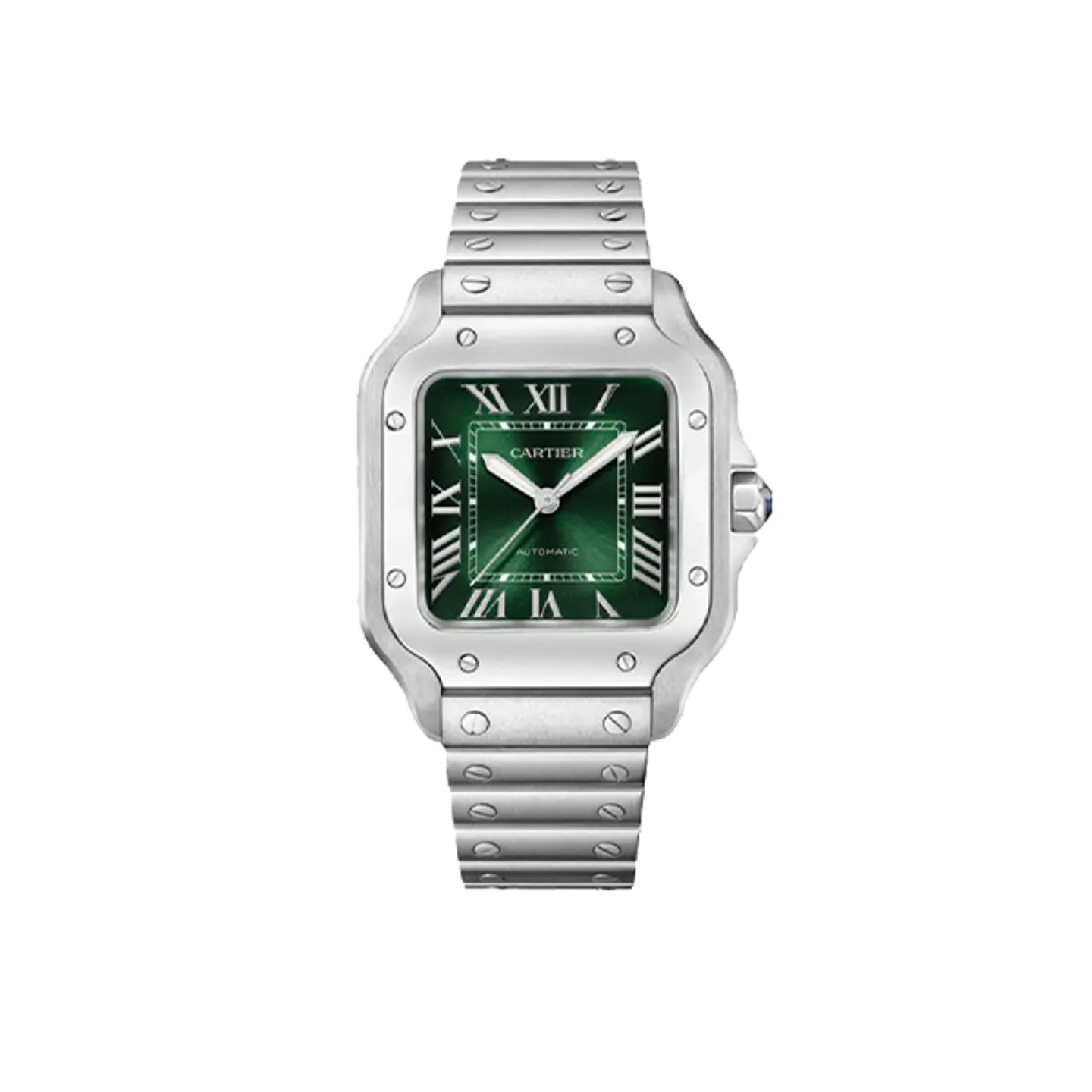Cartier Santos WSSA0061 (2026) - Groen wijzerplaat 35mm Staal (1/8)