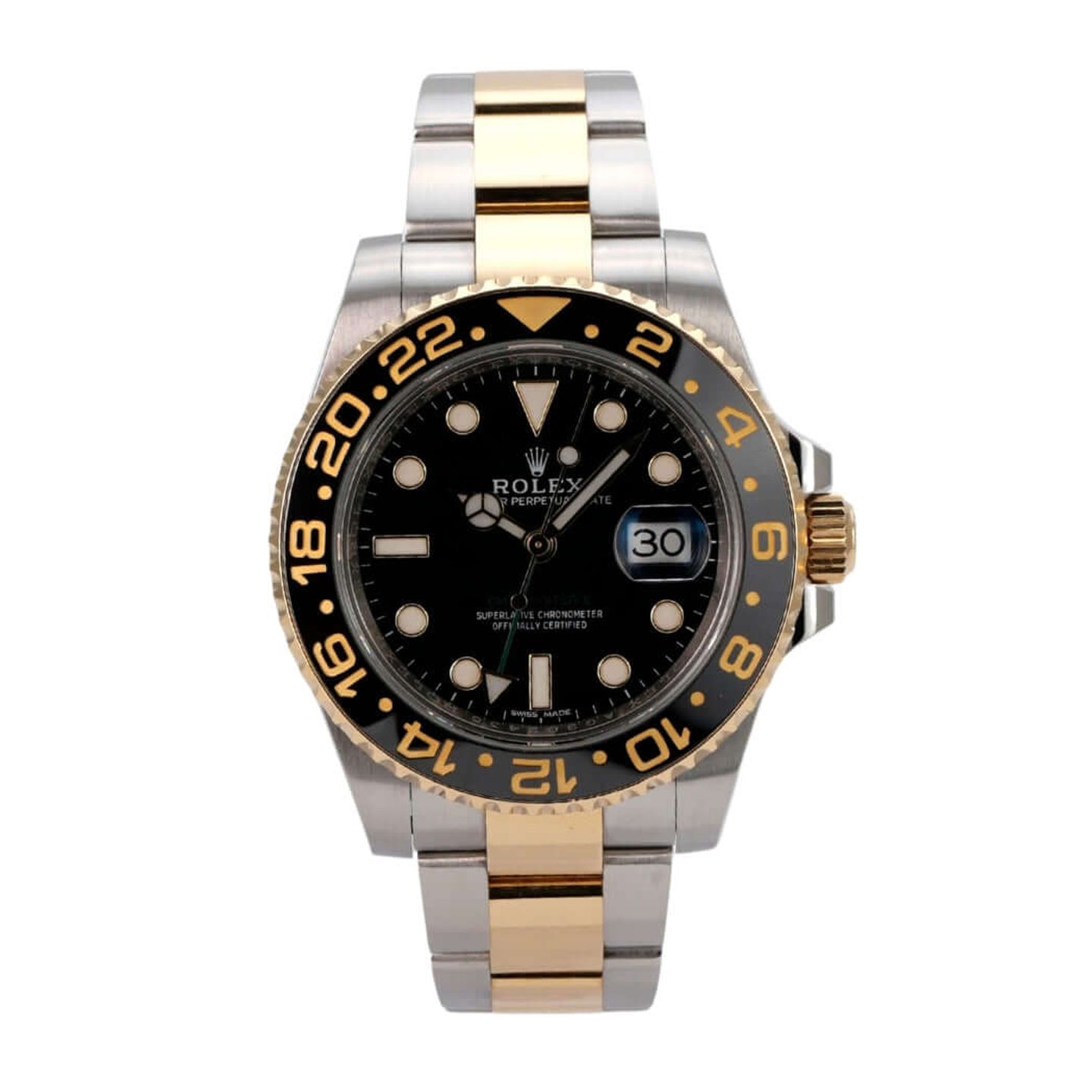 Rolex GMT-Master II 116713LN (2017) - Zwart wijzerplaat 40mm Goud/Staal (2/8)