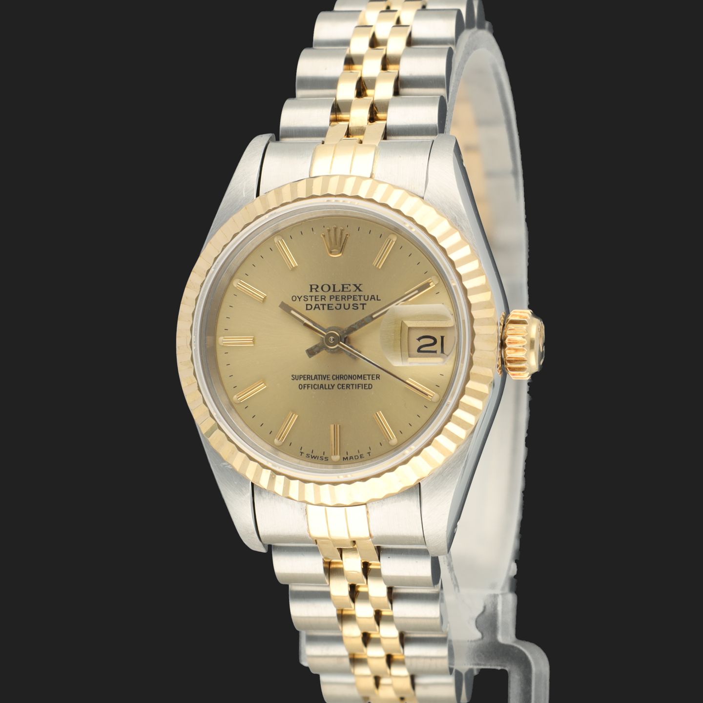 Rolex Lady-Datejust 69173 (1988) - Champagne dial 26 mm Gold/Steel case (1/7)