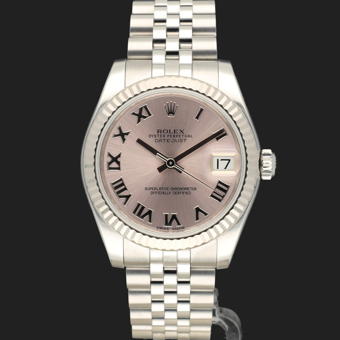 Rolex Datejust 31 178274 (2015) - Roze wijzerplaat 31mm Staal (3/8)