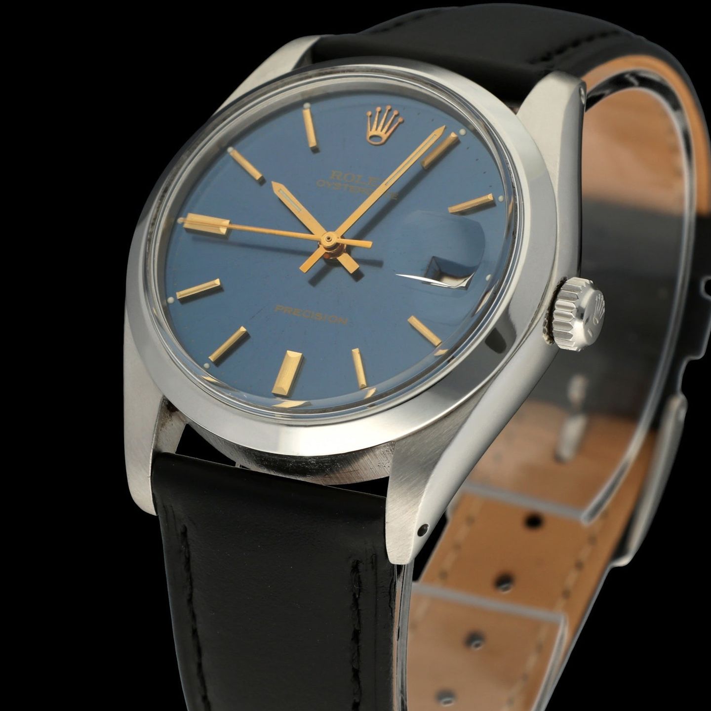 Rolex Oyster Precision 6694 (1981) - Blue dial 34 mm Steel case (6/7)