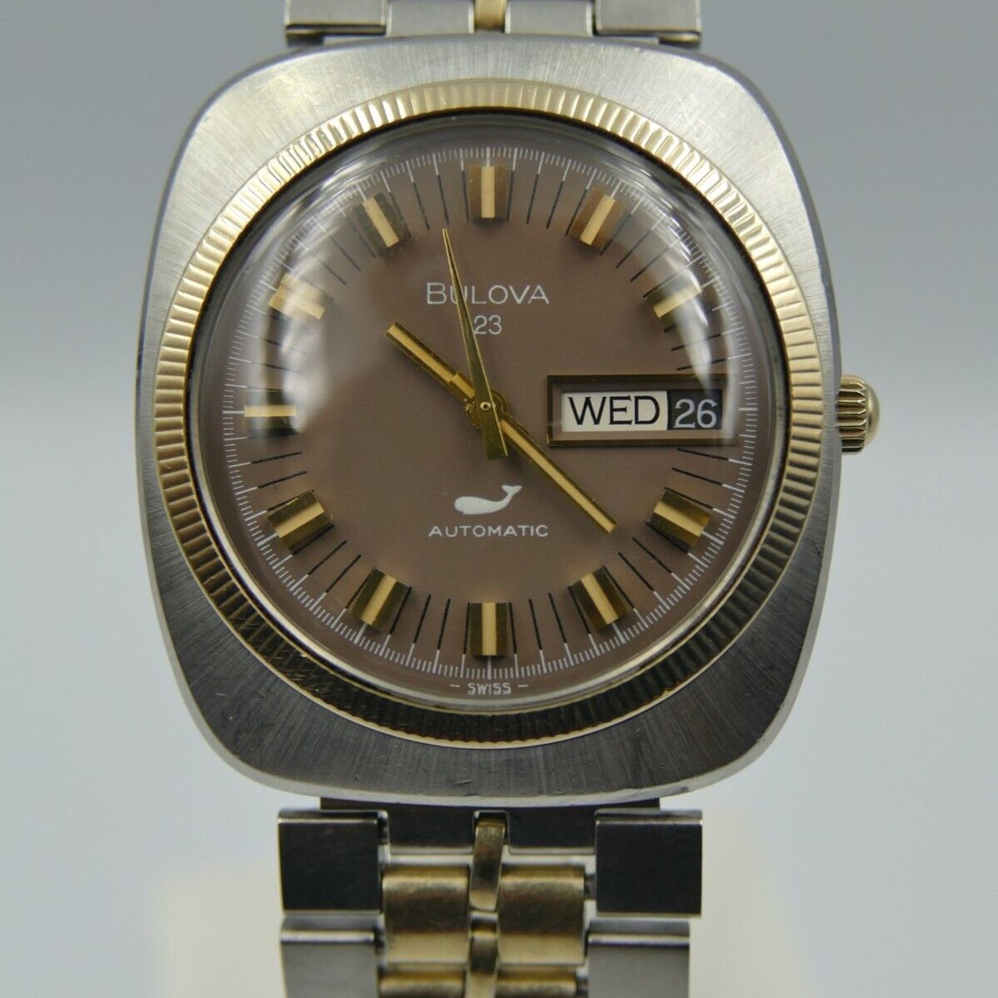 Bulova Vintage Unknown (Onbekend (willekeurig serienummer)) - Bruin wijzerplaat Onbekend Onbekend (12/16)