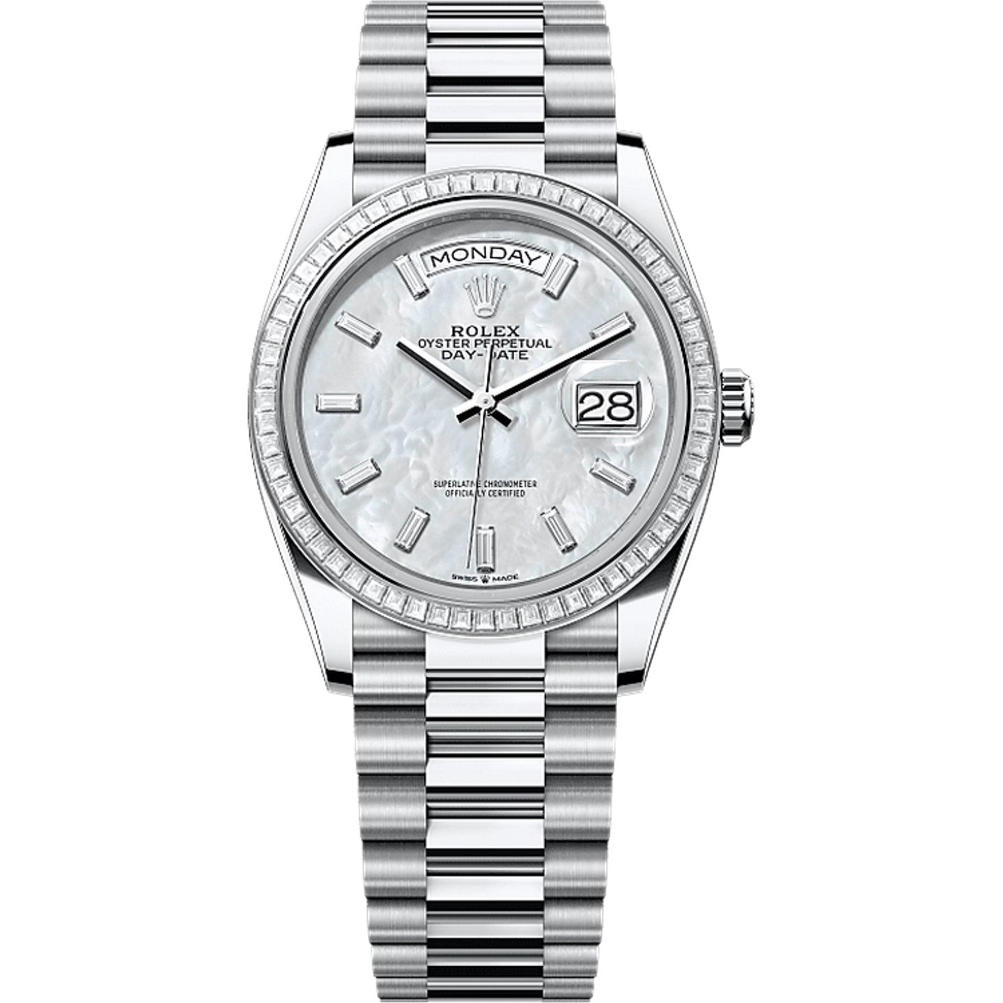 Rolex Day-Date 36 128396TBR (2025) - Wit wijzerplaat 36mm Platina (1/1)