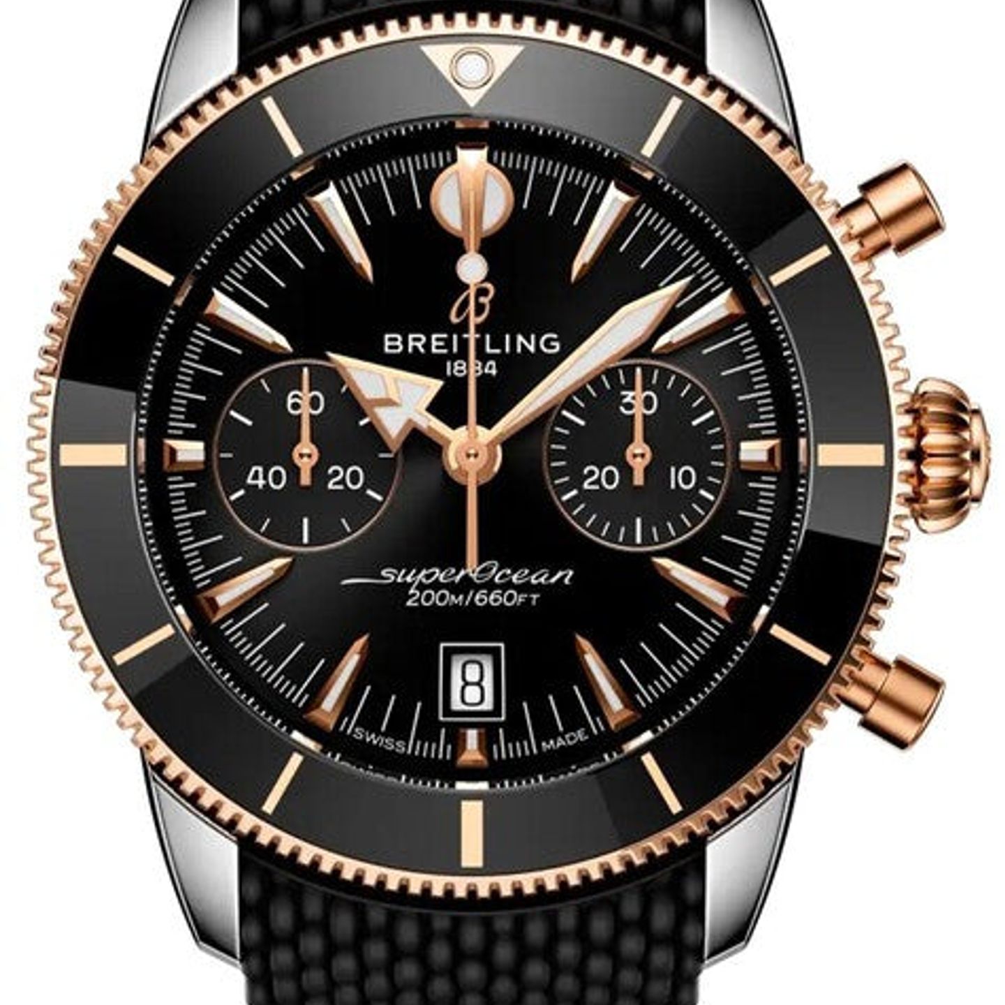 Breitling Superocean Heritage UB0156H11B1S1 (2026) - Black dial 42 mm Gold/Steel case (1/1)