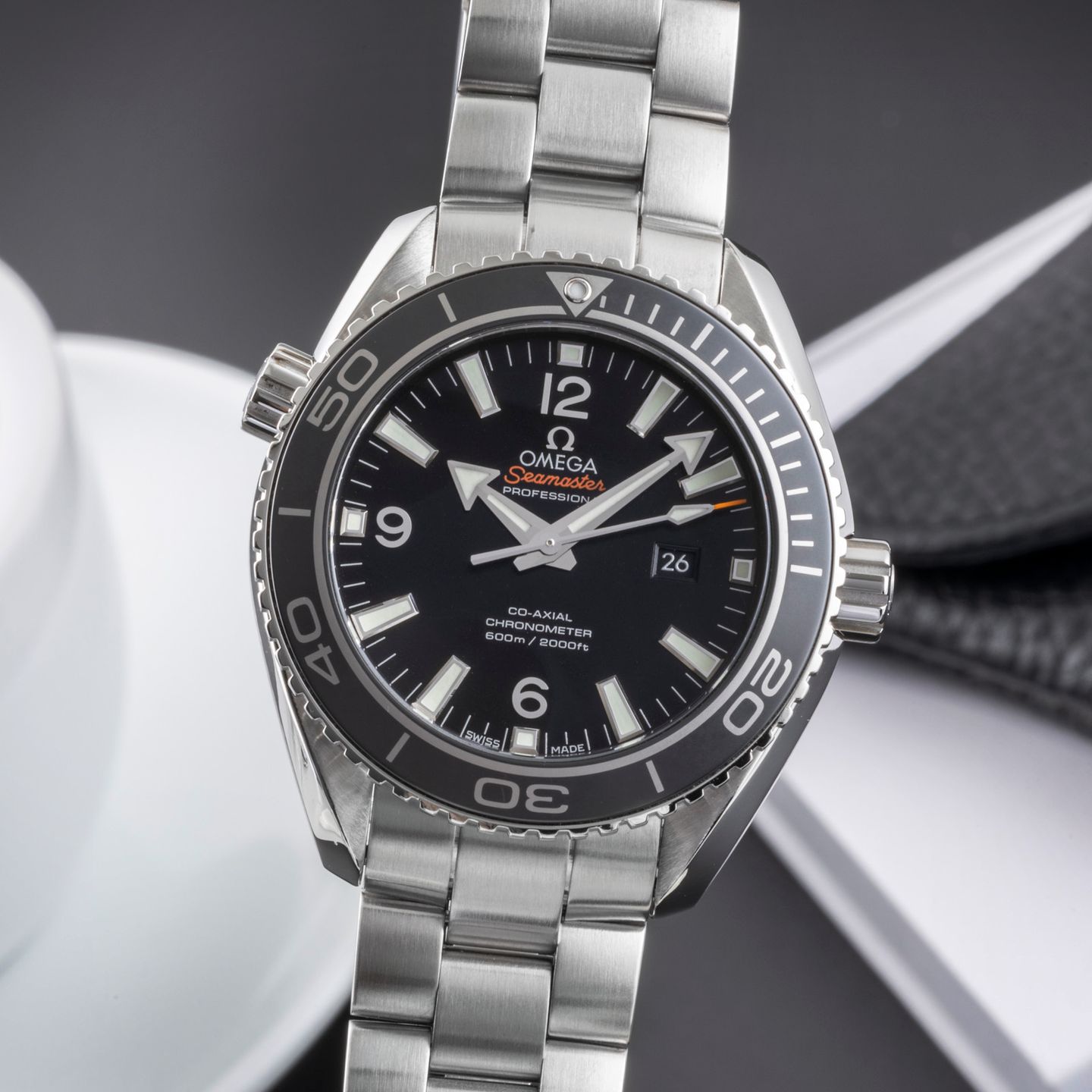 Omega Seamaster Planet Ocean 232.30.38.20.01.001 (Unknown (random serial)) - Black dial 38 mm Steel case (3/8)