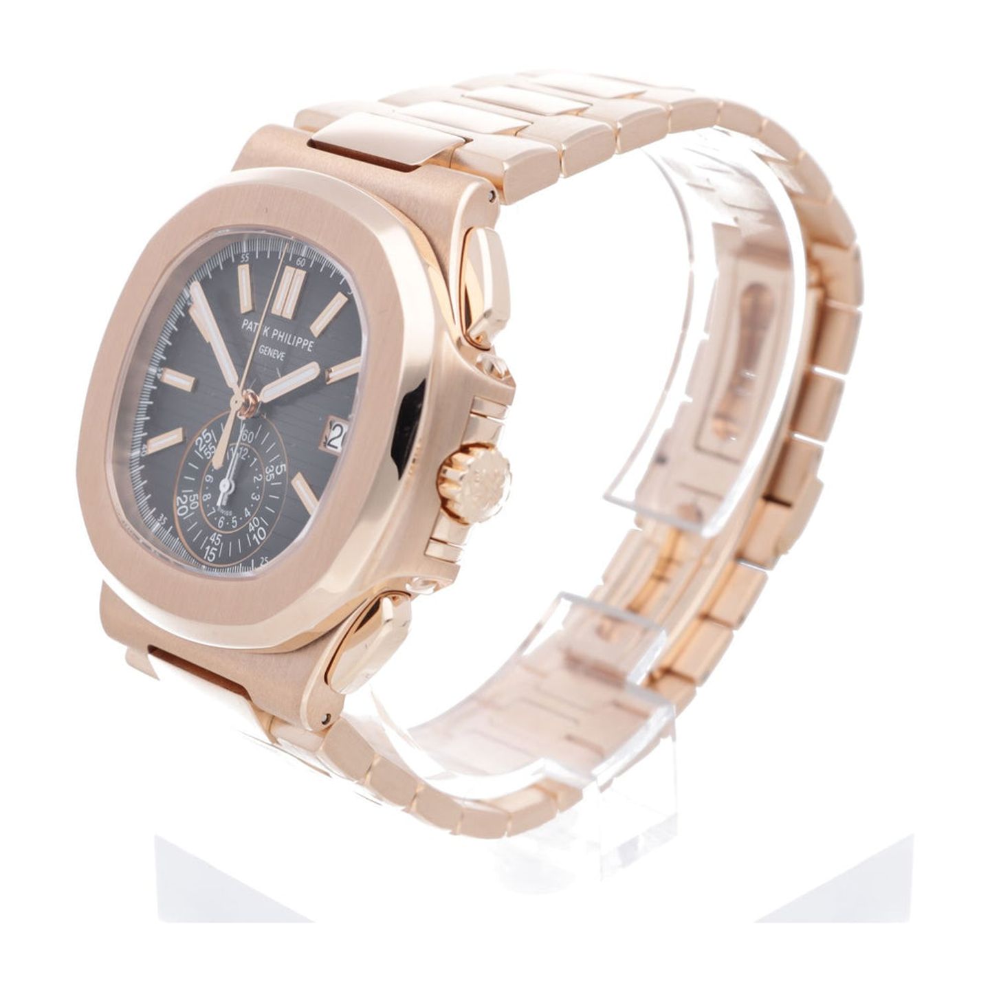 Patek Philippe Nautilus 5980/1R-001 (2024) - Zwart wijzerplaat 41mm Roségoud (2/7)