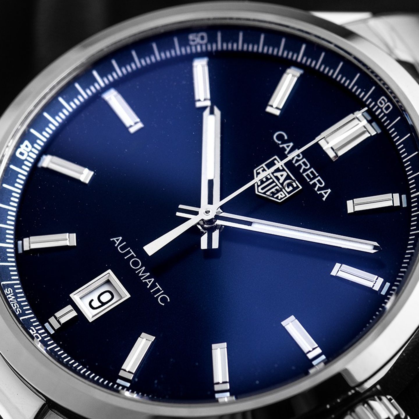 TAG Heuer Carrera Calibre 5 WBN2112.BA0639 (2025) - Blauw wijzerplaat 39mm Staal (3/7)