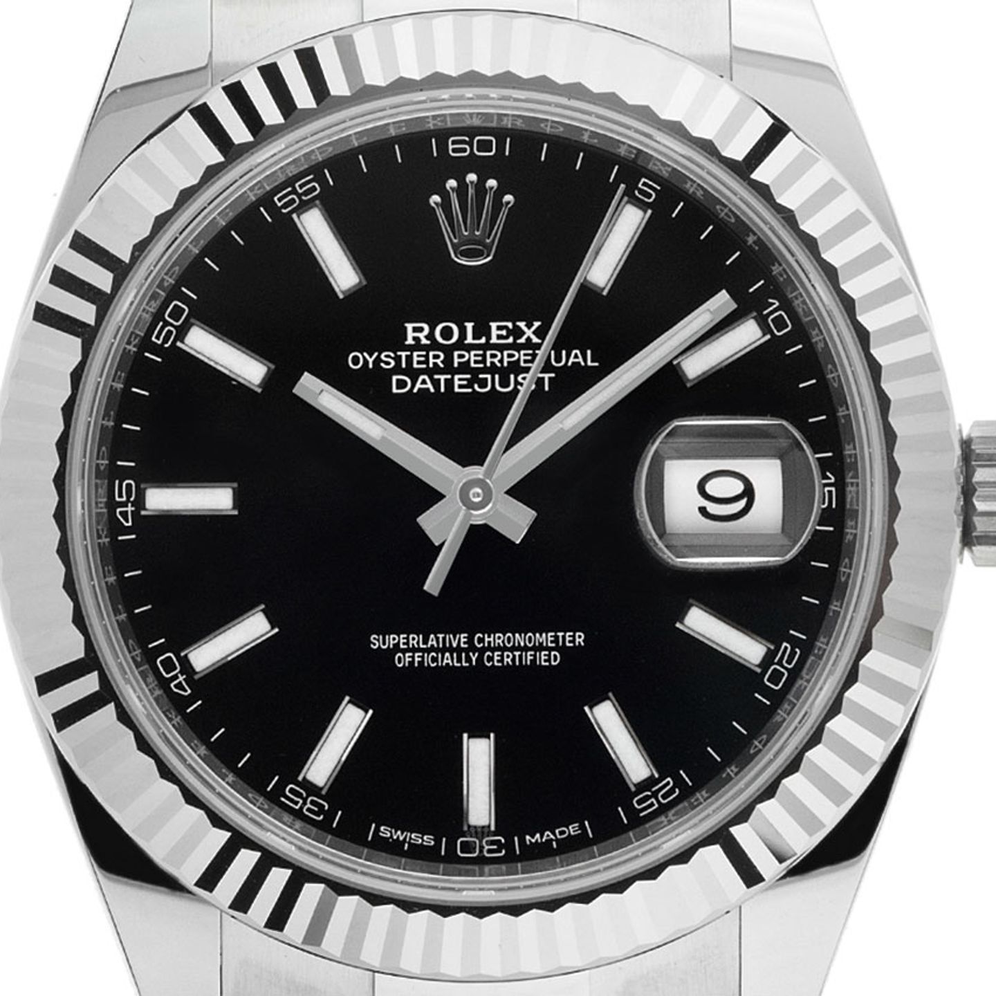 Rolex Datejust 41 126334 (2018) - Zwart wijzerplaat 41mm Staal (1/7)