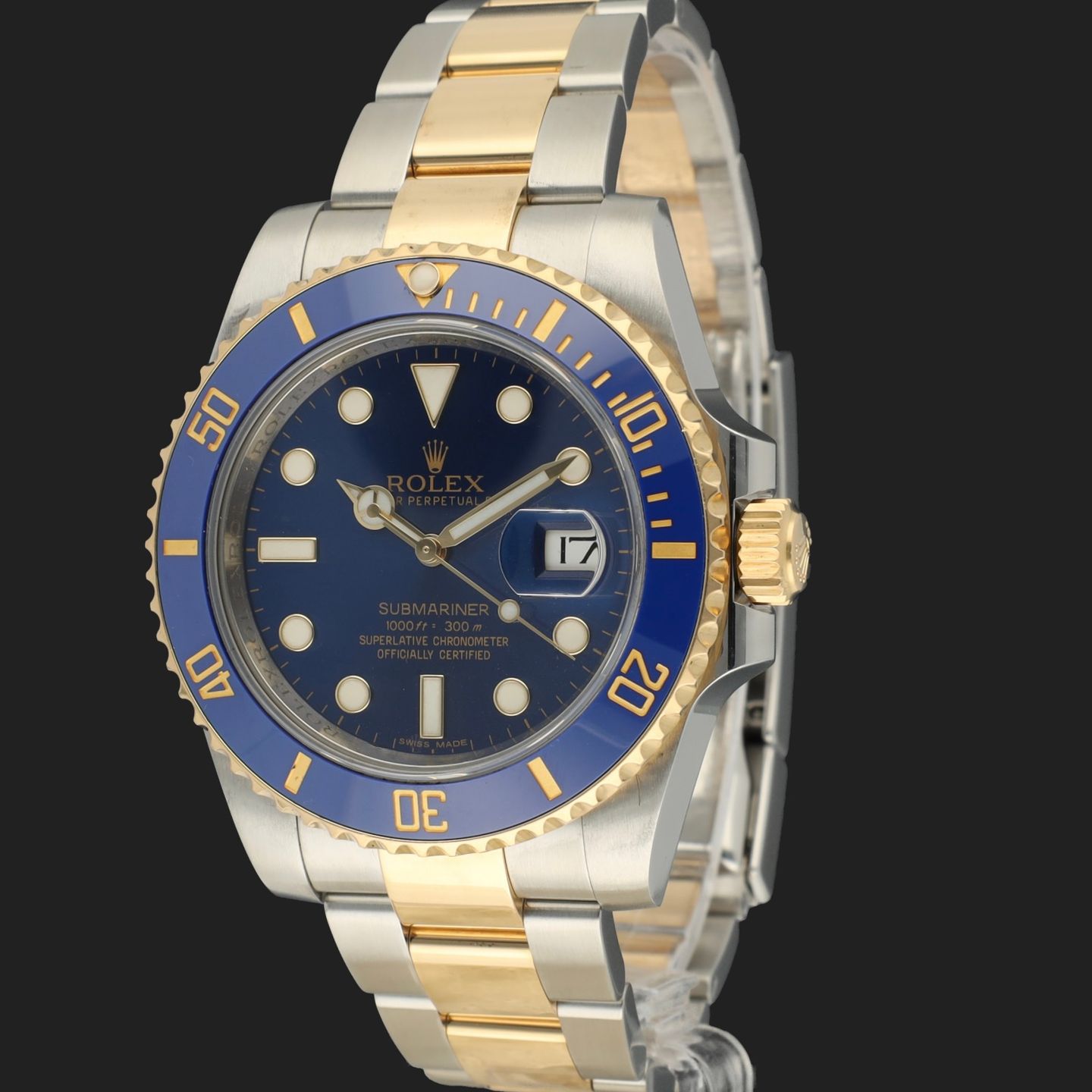 Rolex Submariner Date 116613LB (2015) - Blue dial 40 mm Gold/Steel case (1/8)