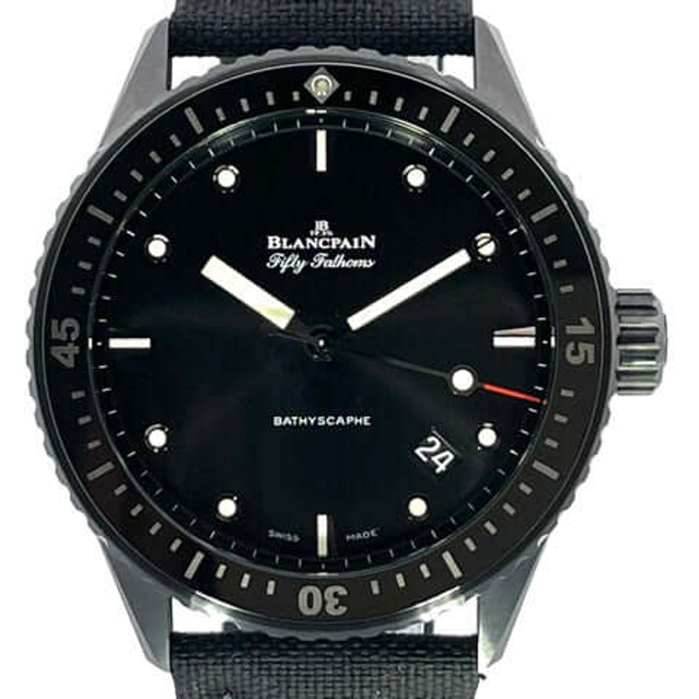 Blancpain Fifty Fathoms Bathyscaphe 5000-0130-B52A (2024) - Black dial 44 mm Ceramic case (1/8)