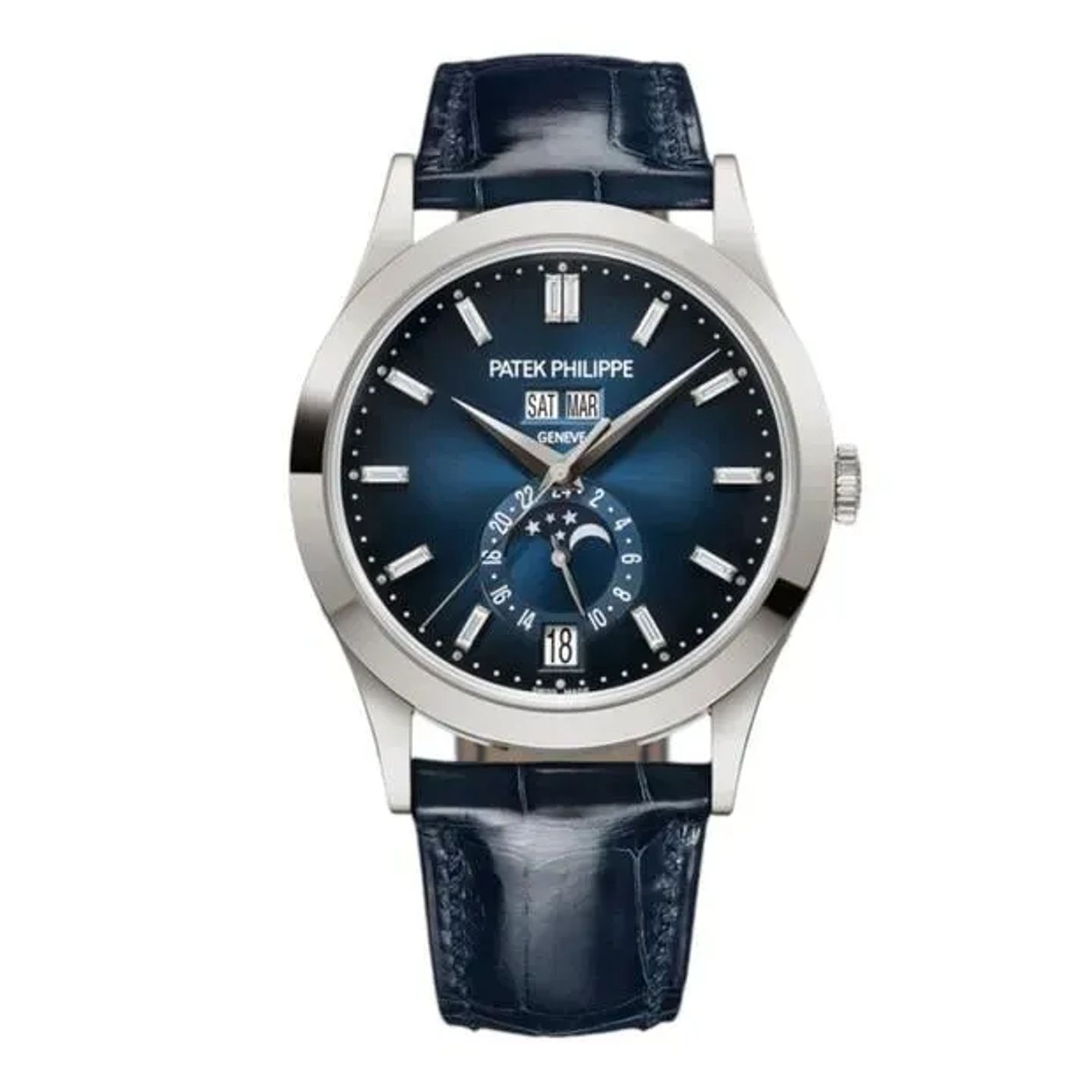 Patek Philippe Annual Calendar 5396G-017 (2024) - Blue dial 39 mm White Gold case (1/6)