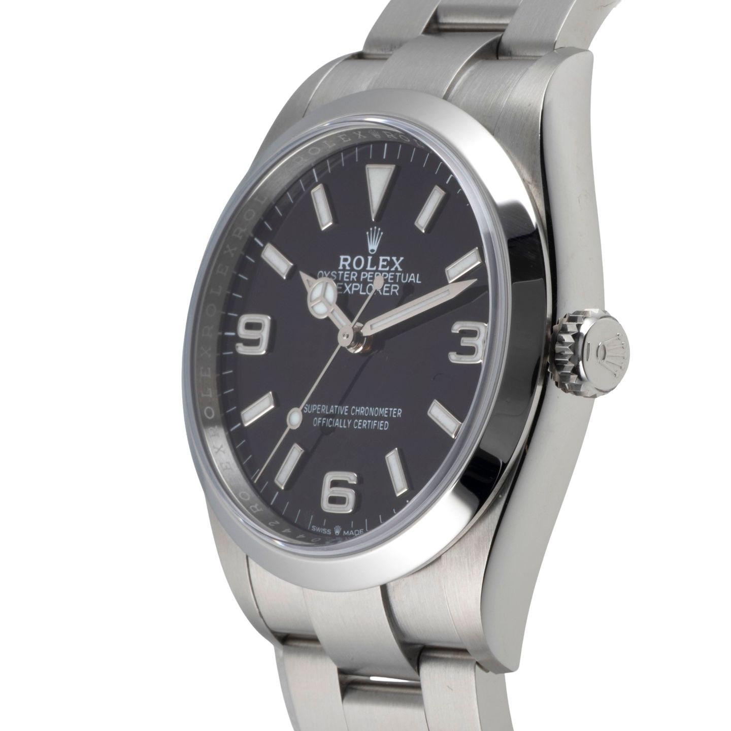 Rolex Explorer 124270 (Onbekend (willekeurig serienummer)) - Zwart wijzerplaat 36mm Staal (6/8)