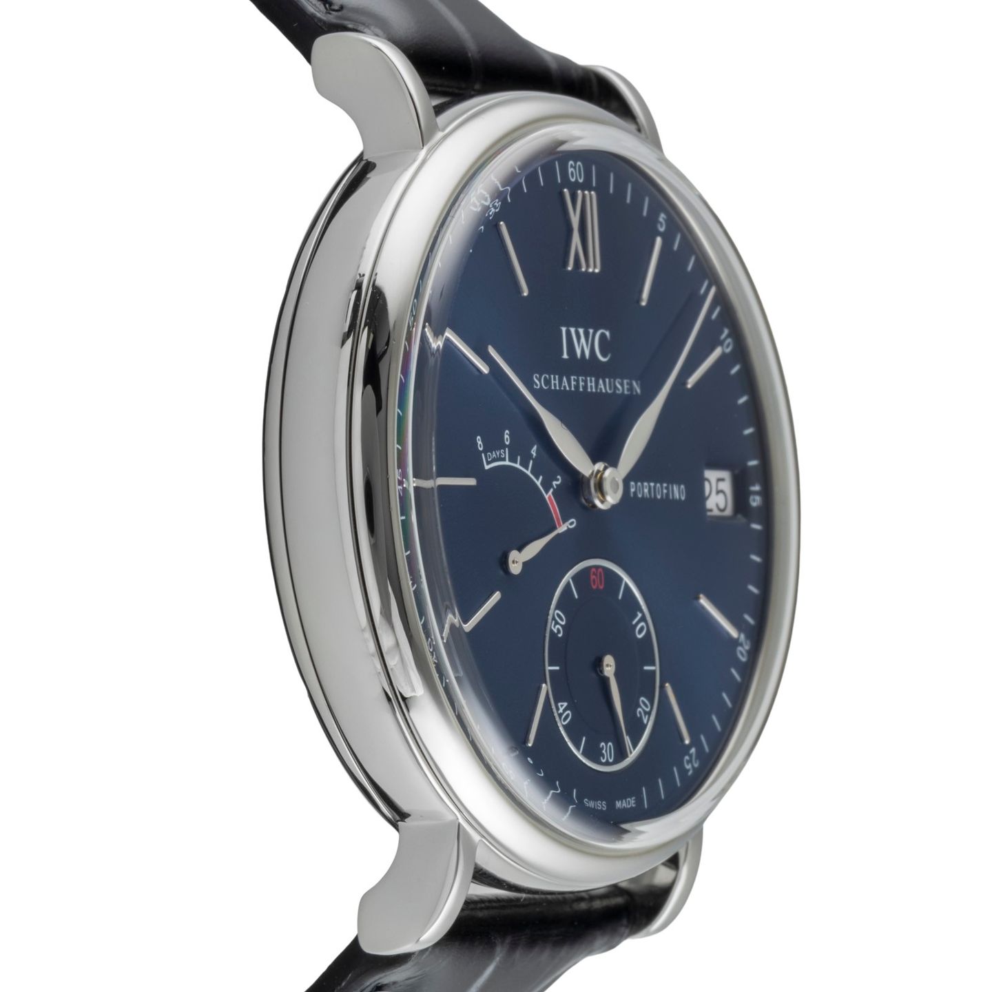 IWC Portofino Hand-Wound IW510106 (Unknown (random serial)) - Blue dial 45 mm Steel case (7/8)