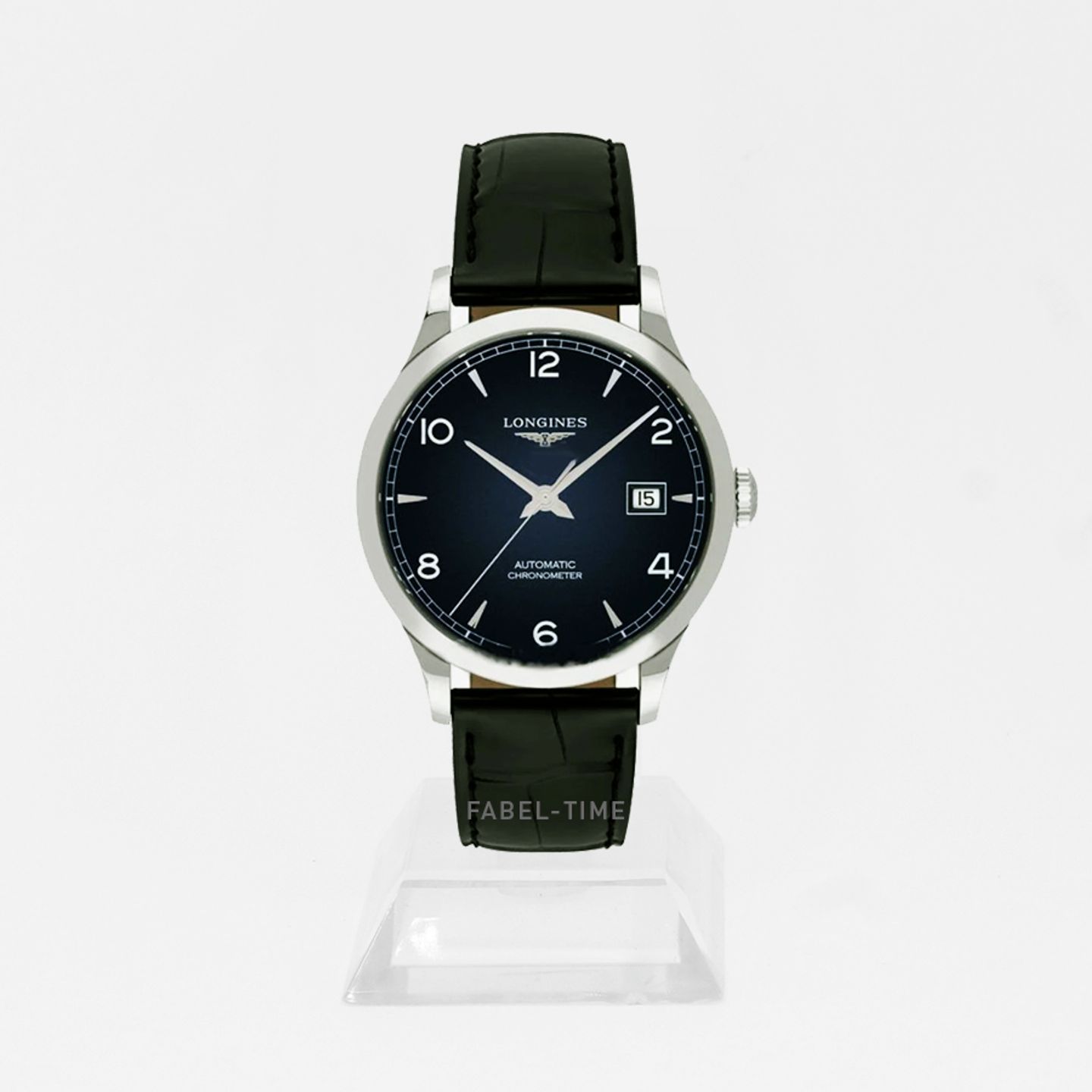 Longines Record L2.821.4.96.4 (2024) - Blauw wijzerplaat 40mm Staal (1/1)