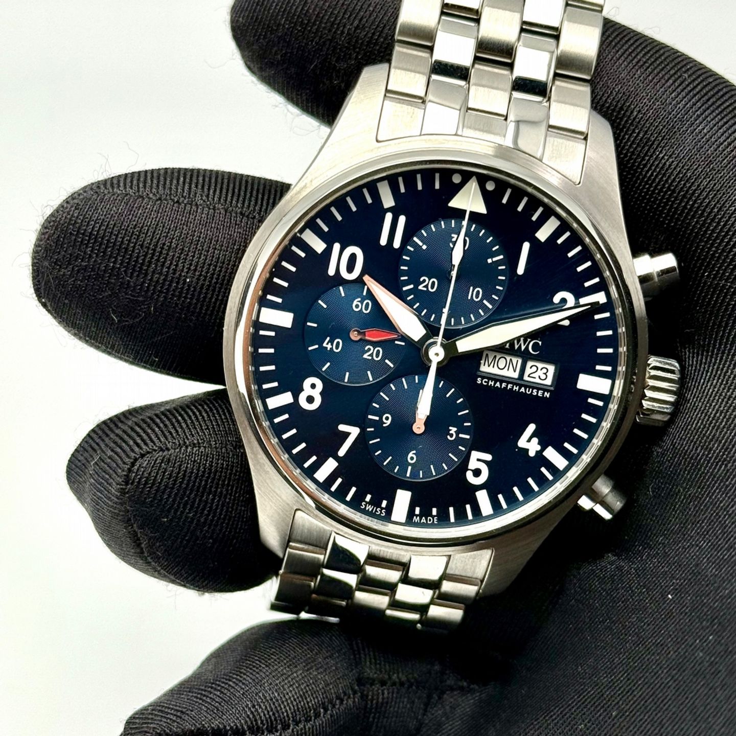 IWC Pilot Chronograph IW377717 (2020) - Blauw wijzerplaat 43mm Staal (6/16)