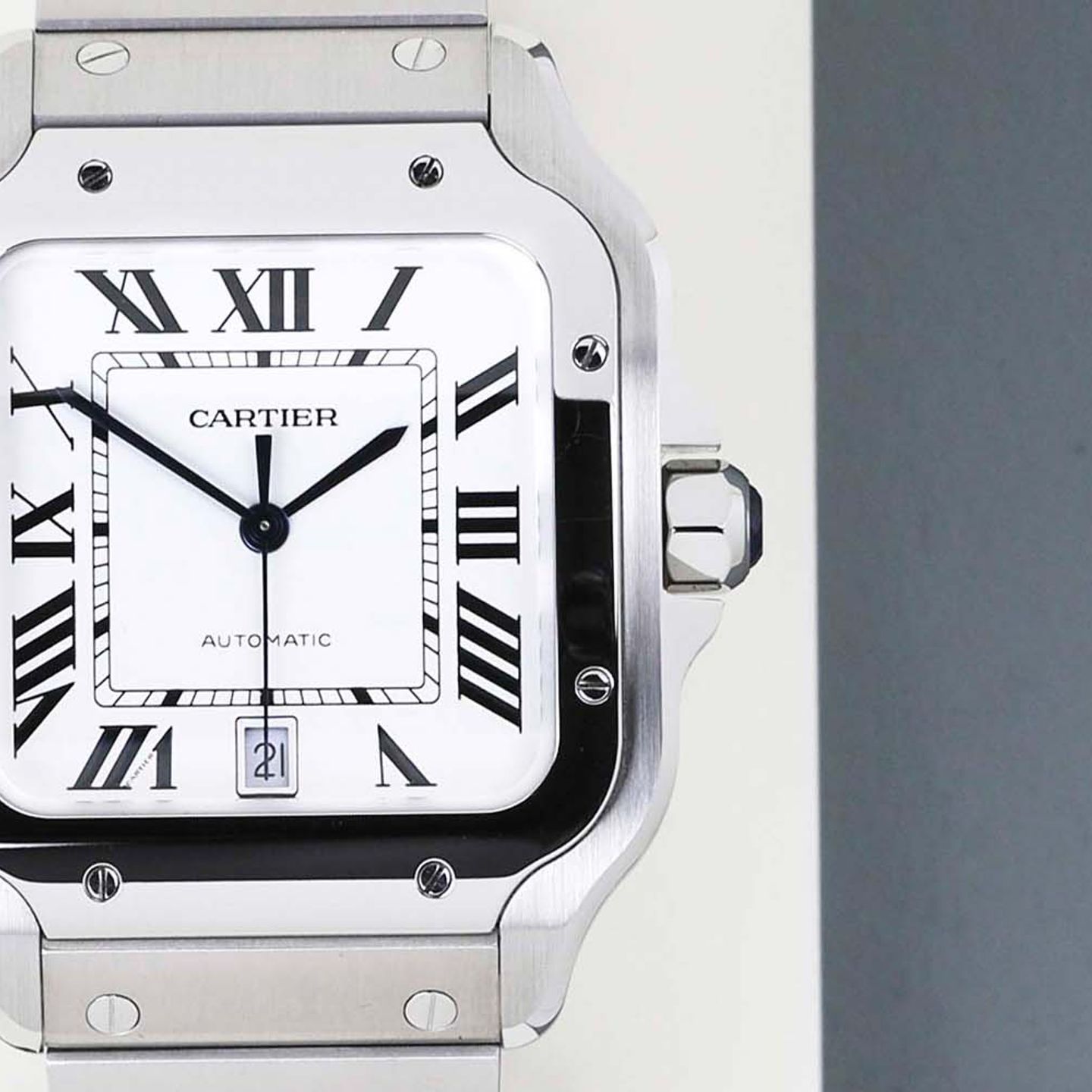 Cartier Santos WSSA0018 (2024) - Zilver wijzerplaat 40mm Staal (5/8)