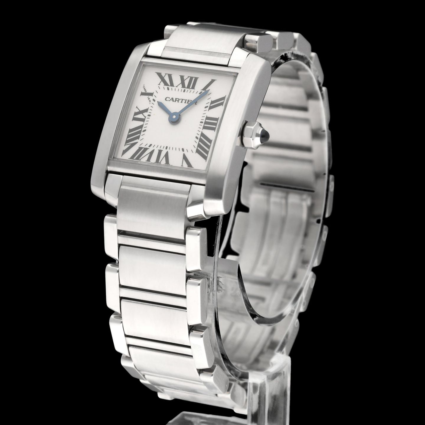 Cartier Tank Française 2384 (2006) - White dial 20 mm Steel case (5/8)
