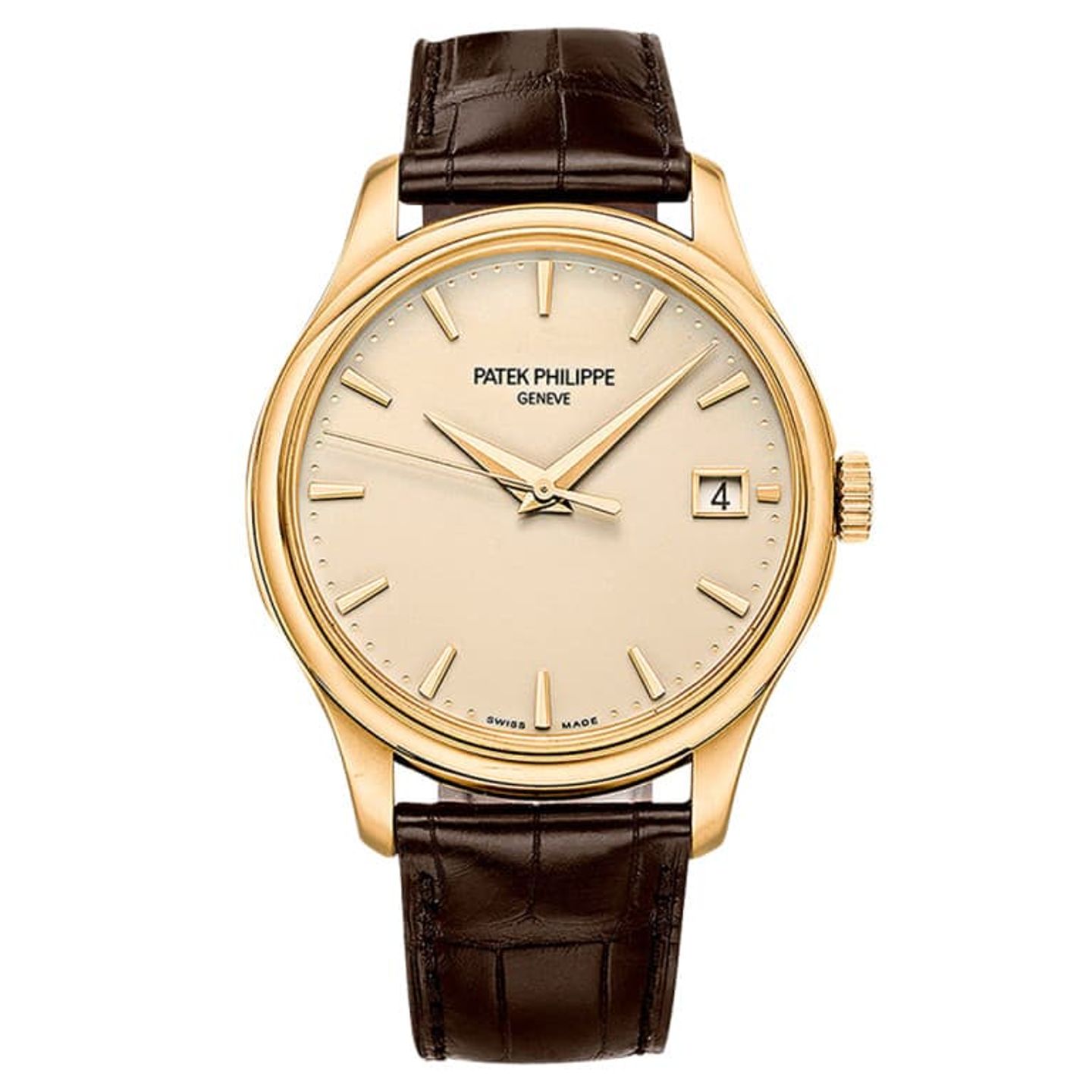 Patek Philippe Calatrava 5227J-001 (Onbekend (willekeurig serienummer)) - Champagne wijzerplaat 39mm Geelgoud (1/1)