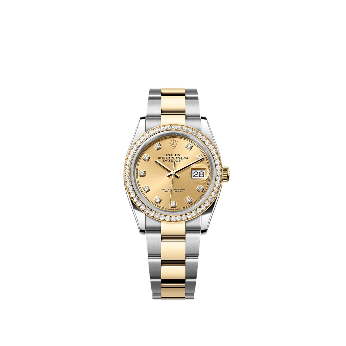 Rolex Datejust 36 126283RBR (2025) - Champagne dial 36 mm Gold/Steel case (1/1)