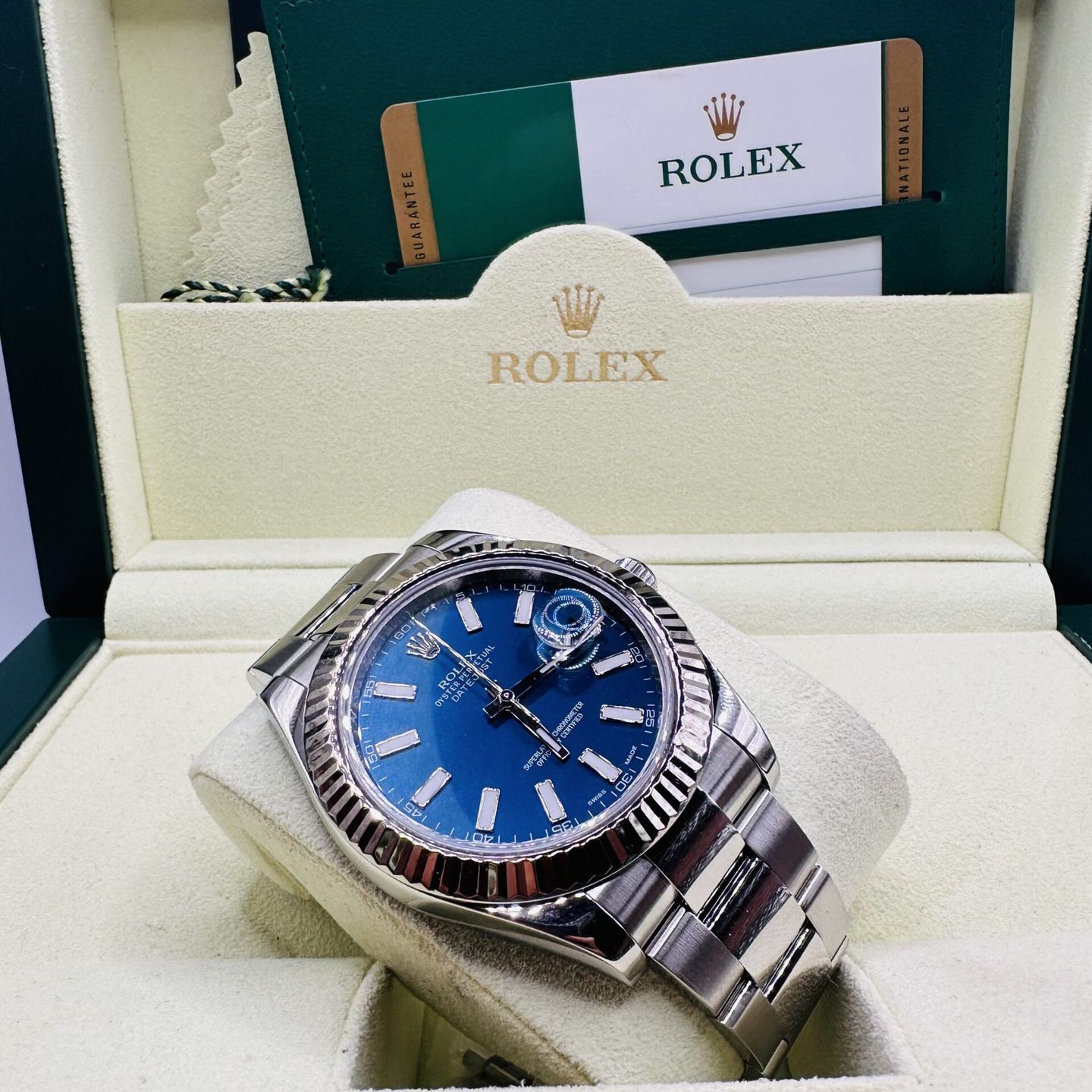 Rolex Datejust II 116334 (2015) - Blauw wijzerplaat 41mm Staal (4/6)