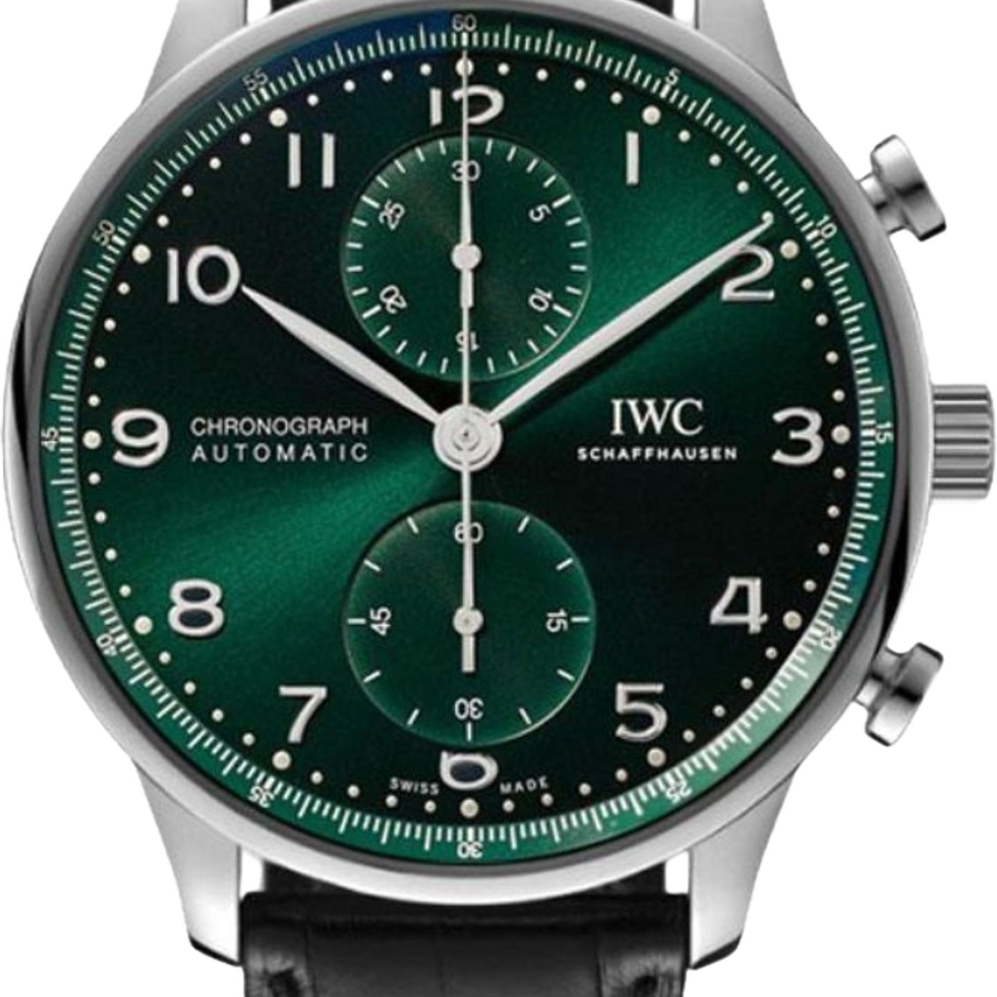 IWC Portuguese Chronograph IW371615 (2024) - Green dial 41 mm Steel case (1/1)