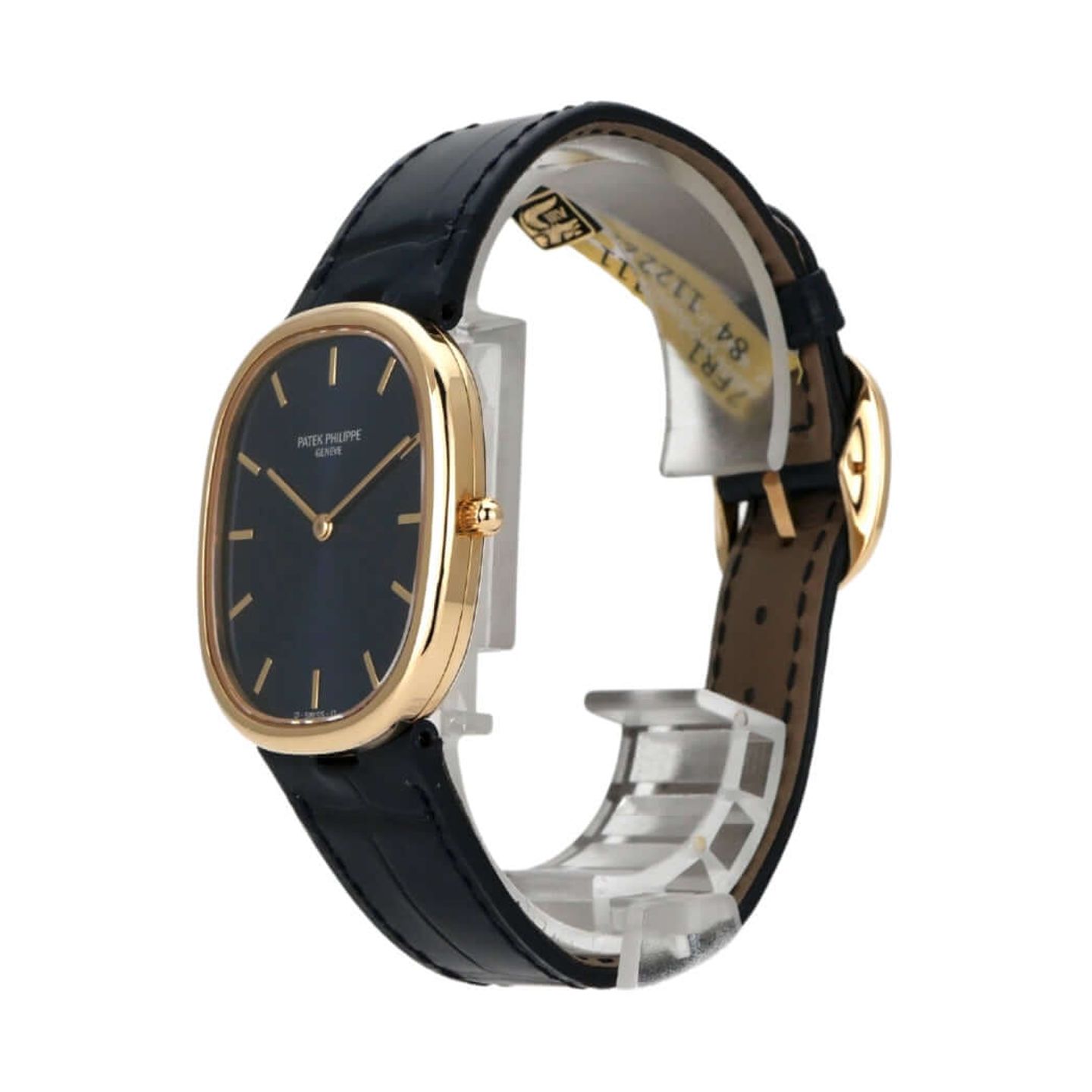 Patek Philippe Golden Ellipse 5738/1R-001 (1996) - Black dial 35 mm Rose Gold case (3/8)