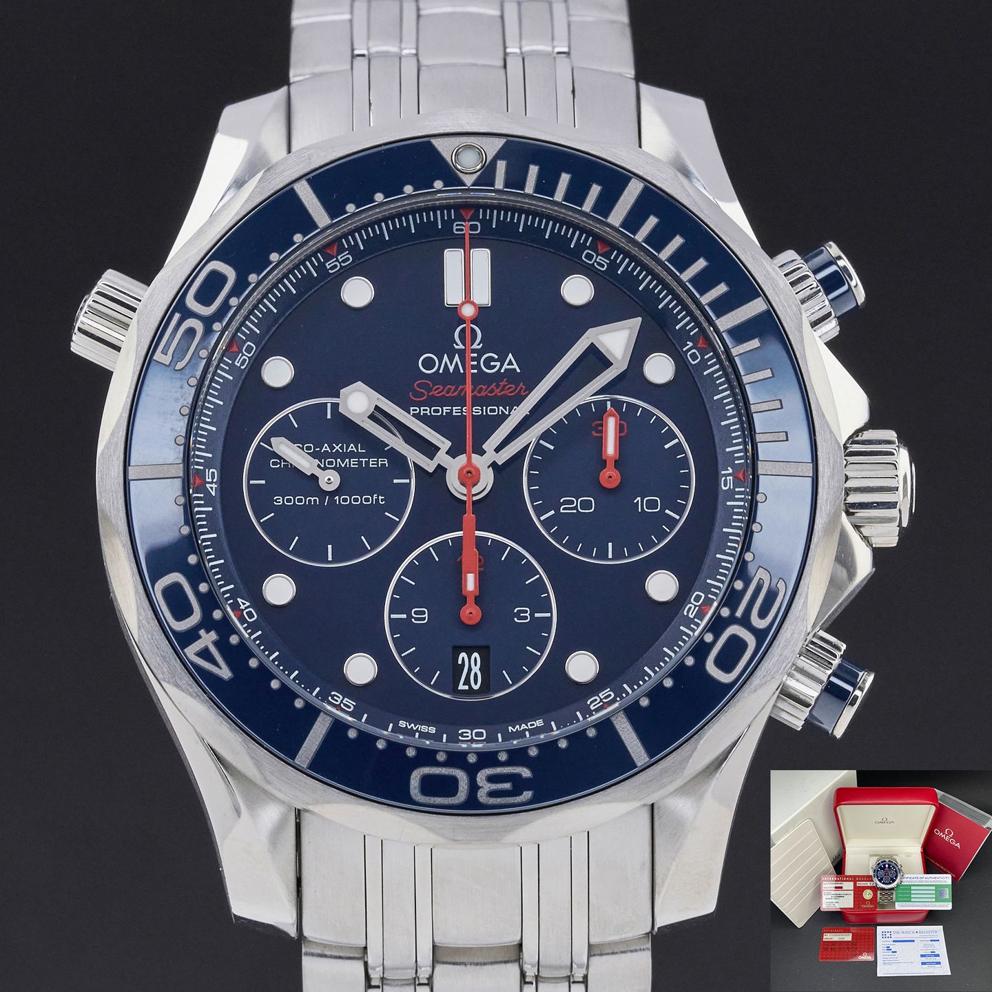 Omega Seamaster Diver 300 M 212.30.44.50.03.001 (2014) - Blue dial 44 mm Steel case (1/8)