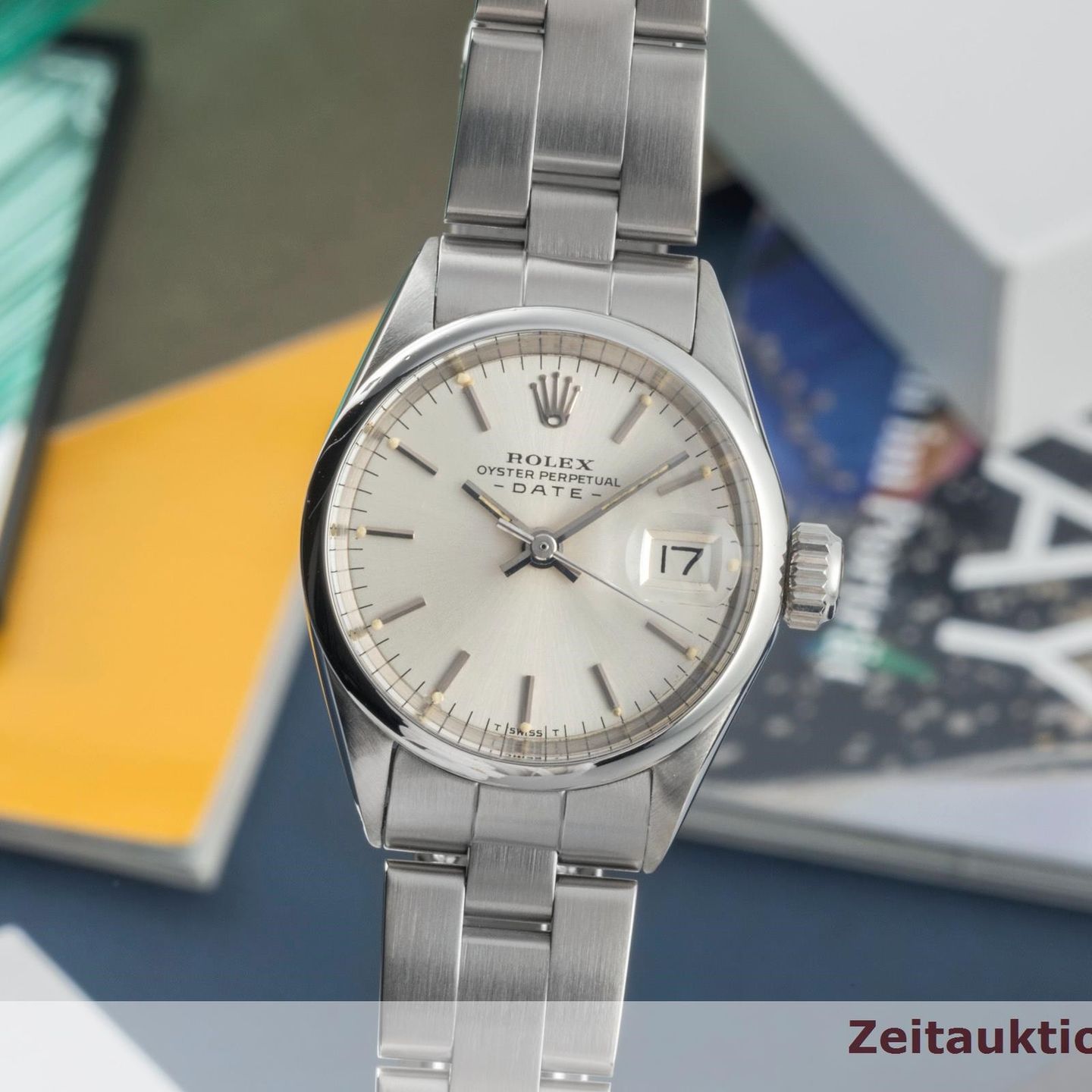 Rolex Oyster Perpetual Lady Date 6516 (1970) - Silver dial 26 mm Steel case (3/8)