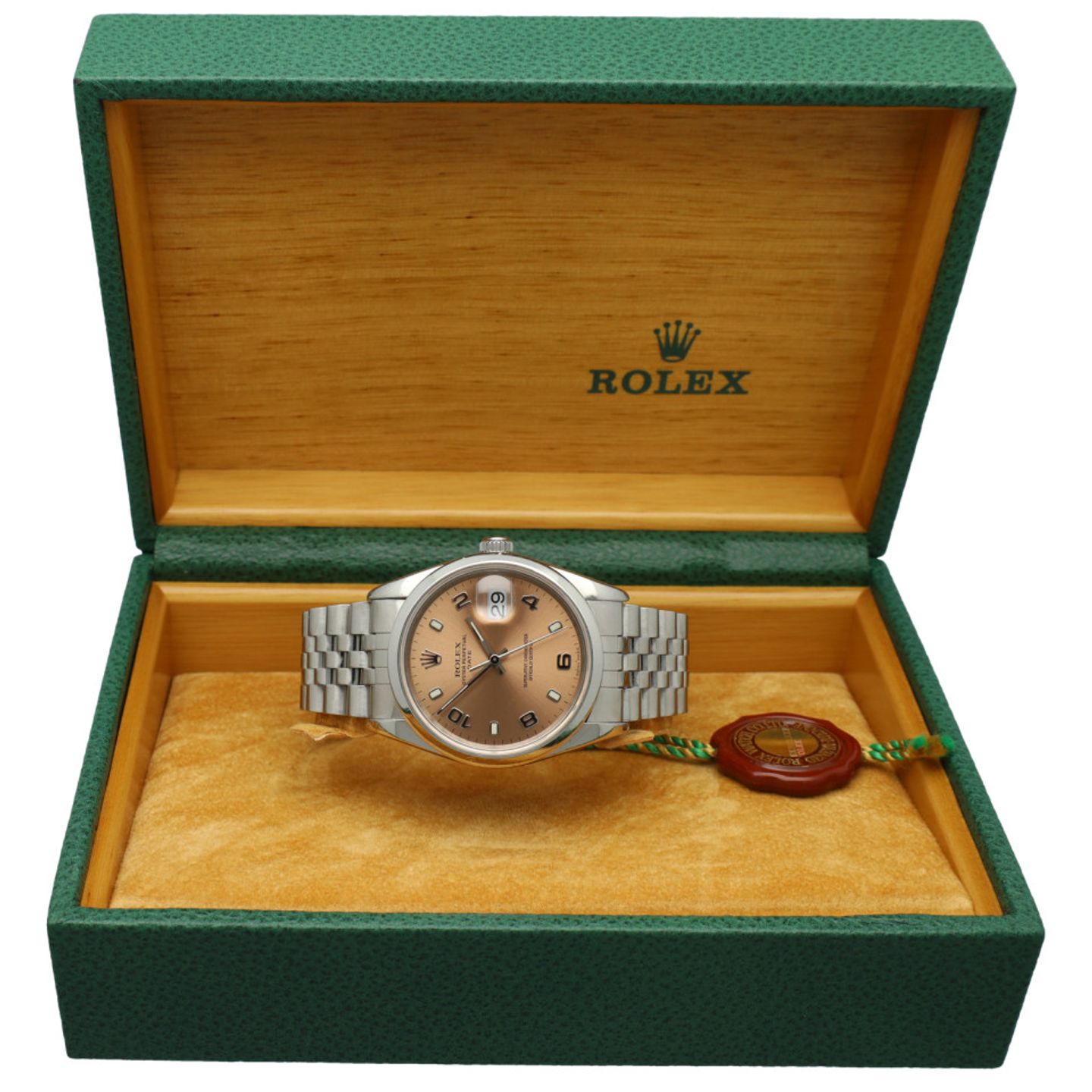 Rolex Oyster Perpetual Date 15200 (1989) - Roze wijzerplaat 34mm Staal (7/14)