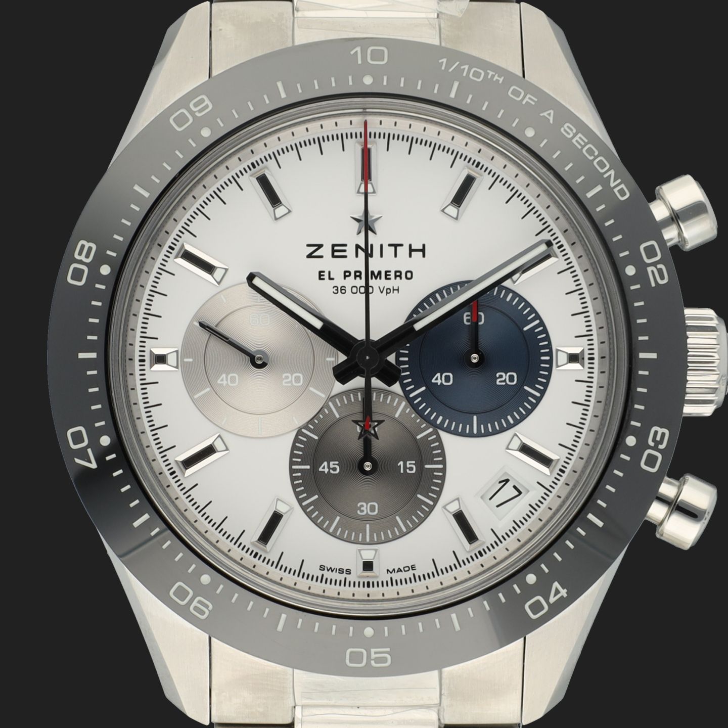 Zenith Chronomaster Sport 03.3100.3600/69.M3100 (2024) - Wit wijzerplaat 41mm Staal (2/8)