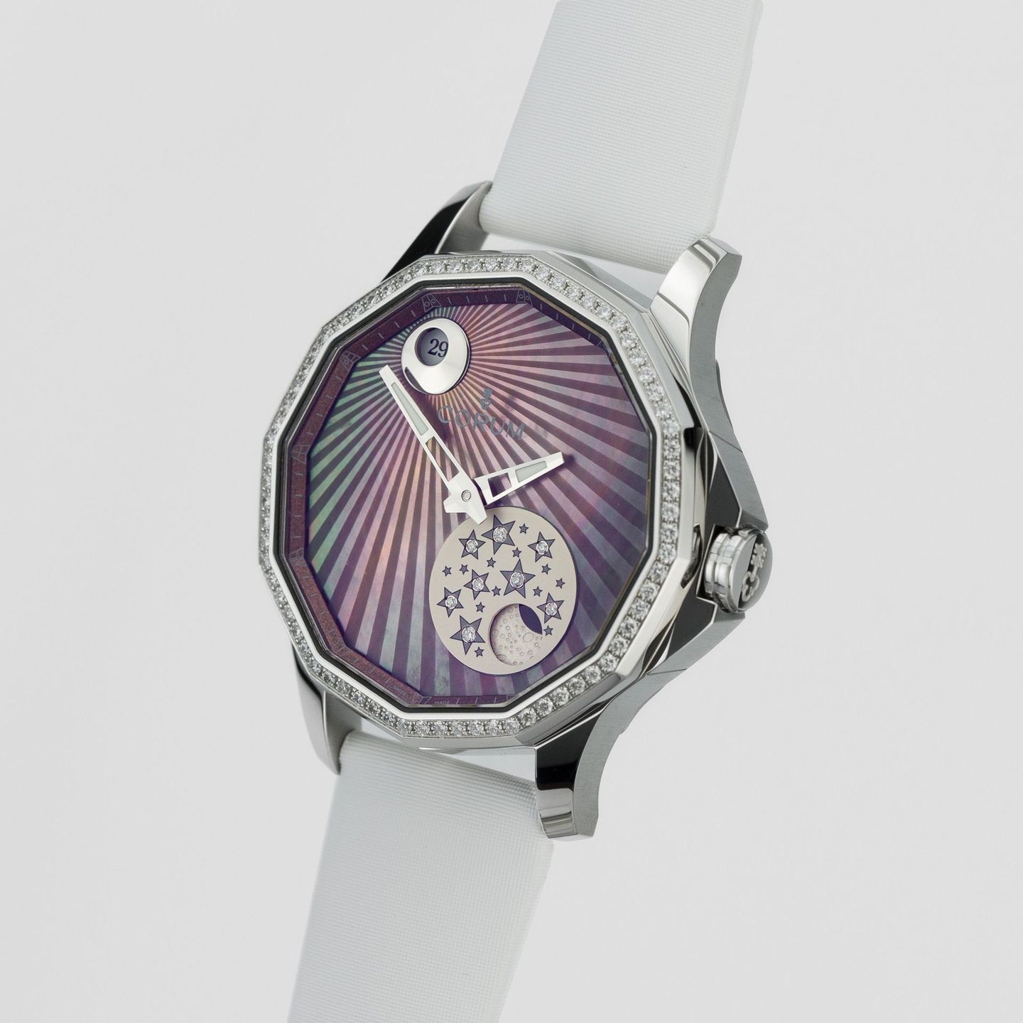 Corum Admiral's Cup Legend 38 384.101.47/F149 AN01 (2025) - Pearl dial 39 mm Steel case (3/8)