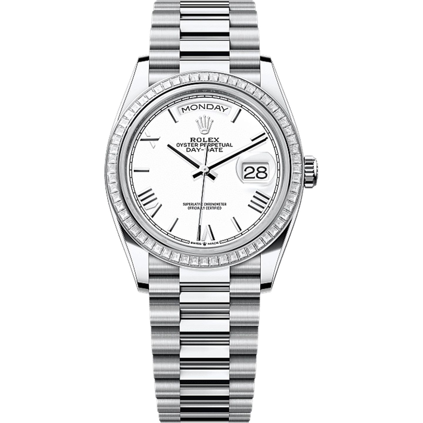 Rolex Day-Date 36 128396TBR (2025) - Wit wijzerplaat 36mm Platina (1/1)