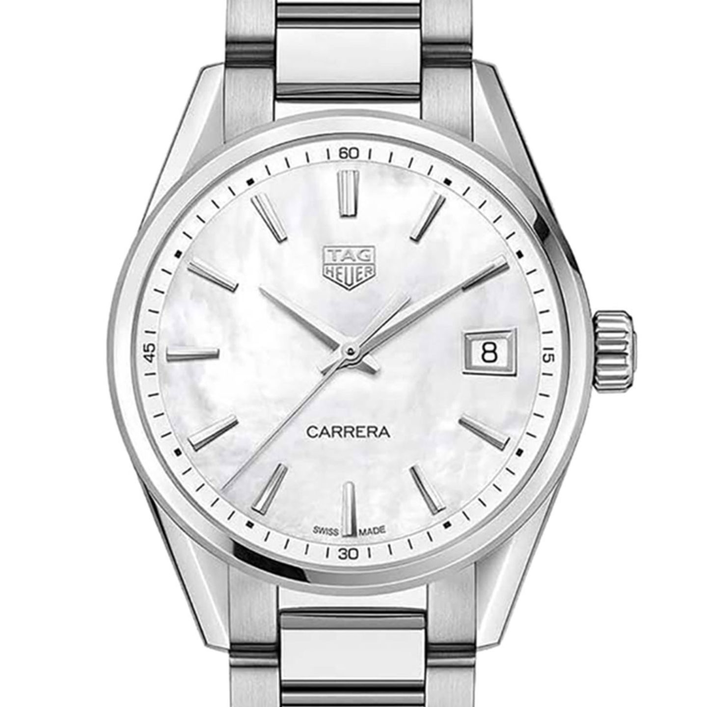 TAG Heuer Carrera Lady WBK1311.BA0652 (2023) - White dial 36 mm Steel case (1/3)