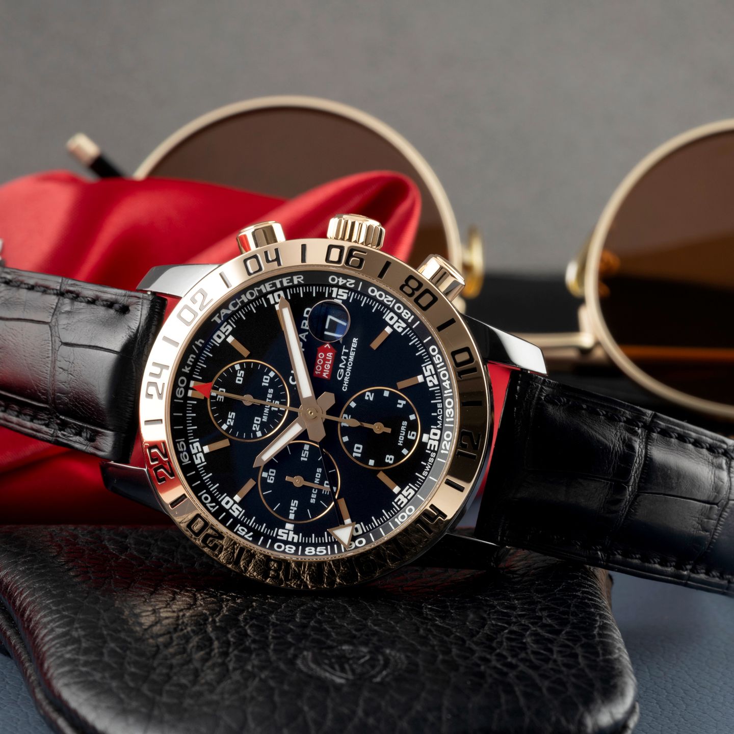 Chopard Mille Miglia 15/8992 (2007) - Zwart wijzerplaat 43mm Staal (2/8)