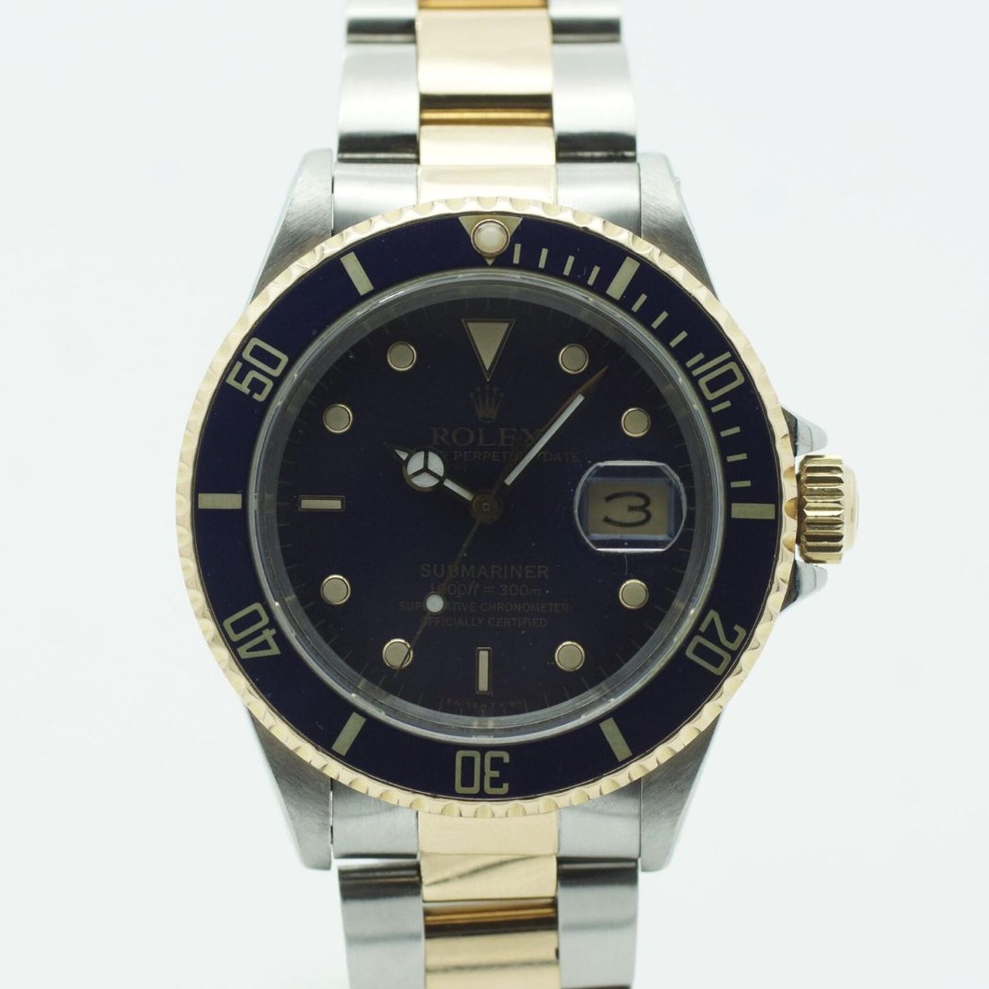 Rolex Submariner Date 116613 (1996) - Blue dial 40 mm Gold/Steel case (2/8)