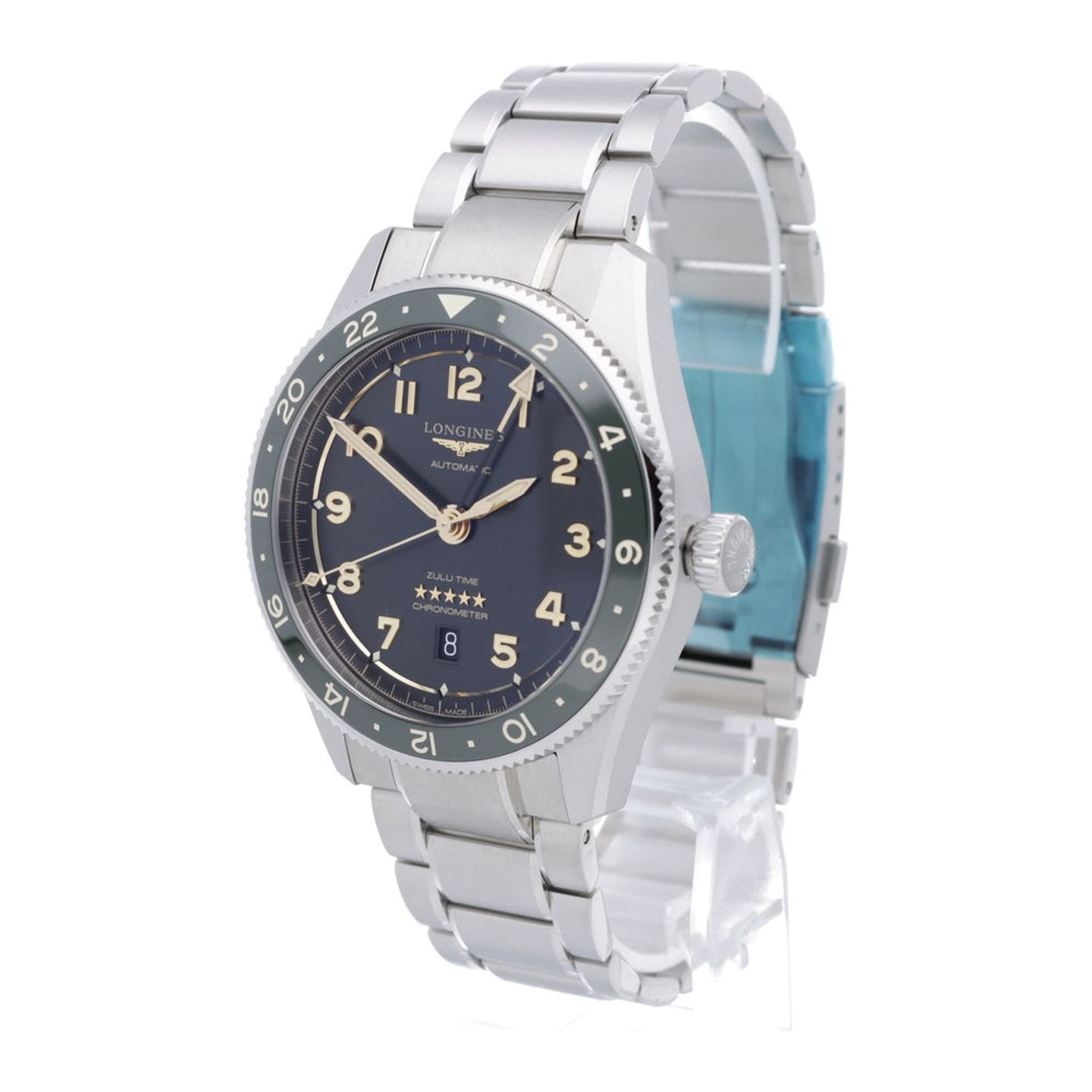 Longines Spirit L3.812.4.63.6 (2026) - Grijs wijzerplaat 42mm Staal (2/7)