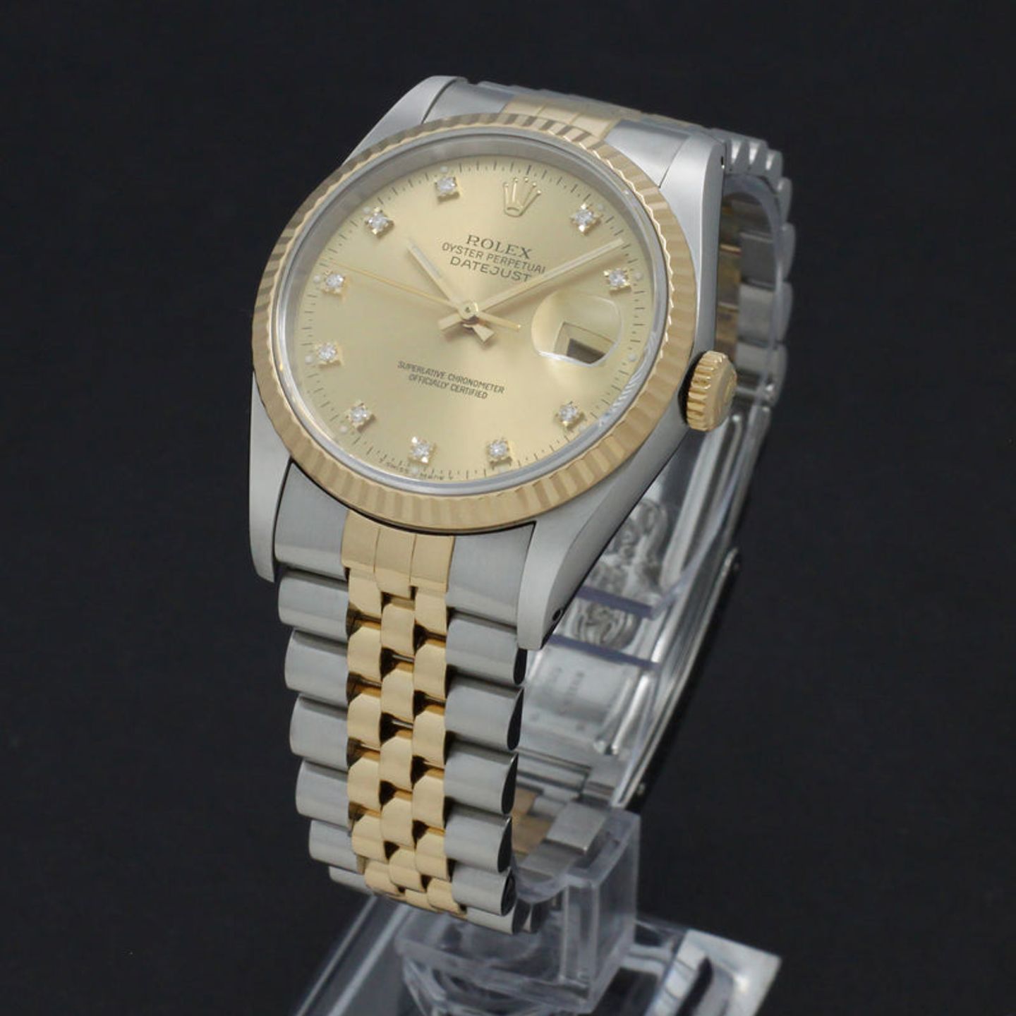 Rolex Datejust 36 16233 (1990) - Goud wijzerplaat 36mm Goud/Staal (2/7)