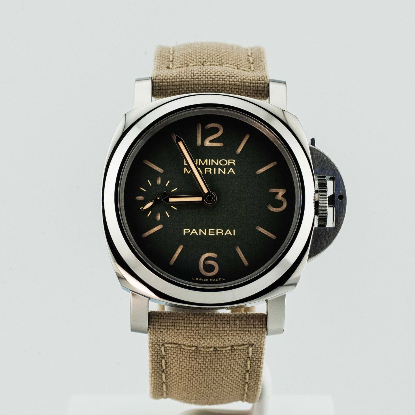 Panerai Luminor Marina 8 Days pam00911 (Onbekend (willekeurig serienummer)) - Groen wijzerplaat 44mm Staal (1/8)