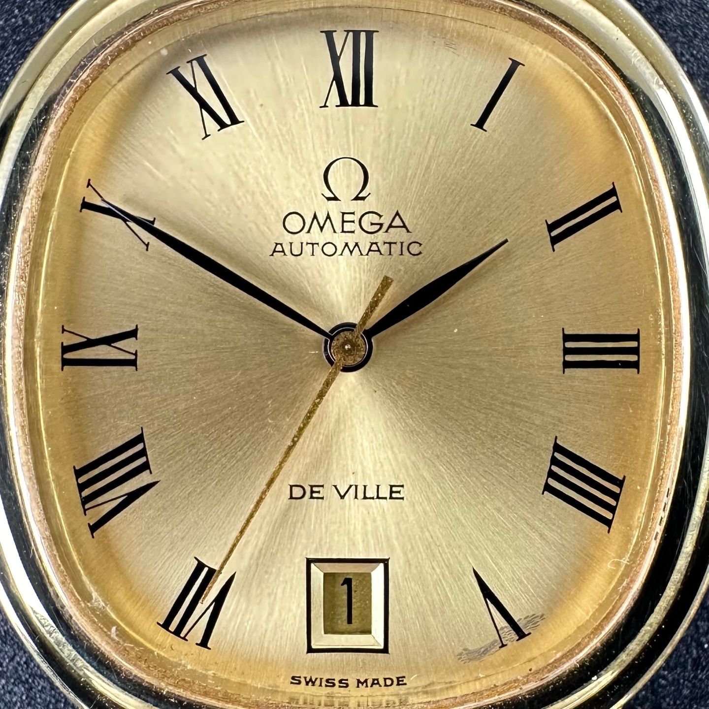 Omega De Ville 162.0063 (1974) - Gold dial 32 mm Gold/Steel case (8/8)