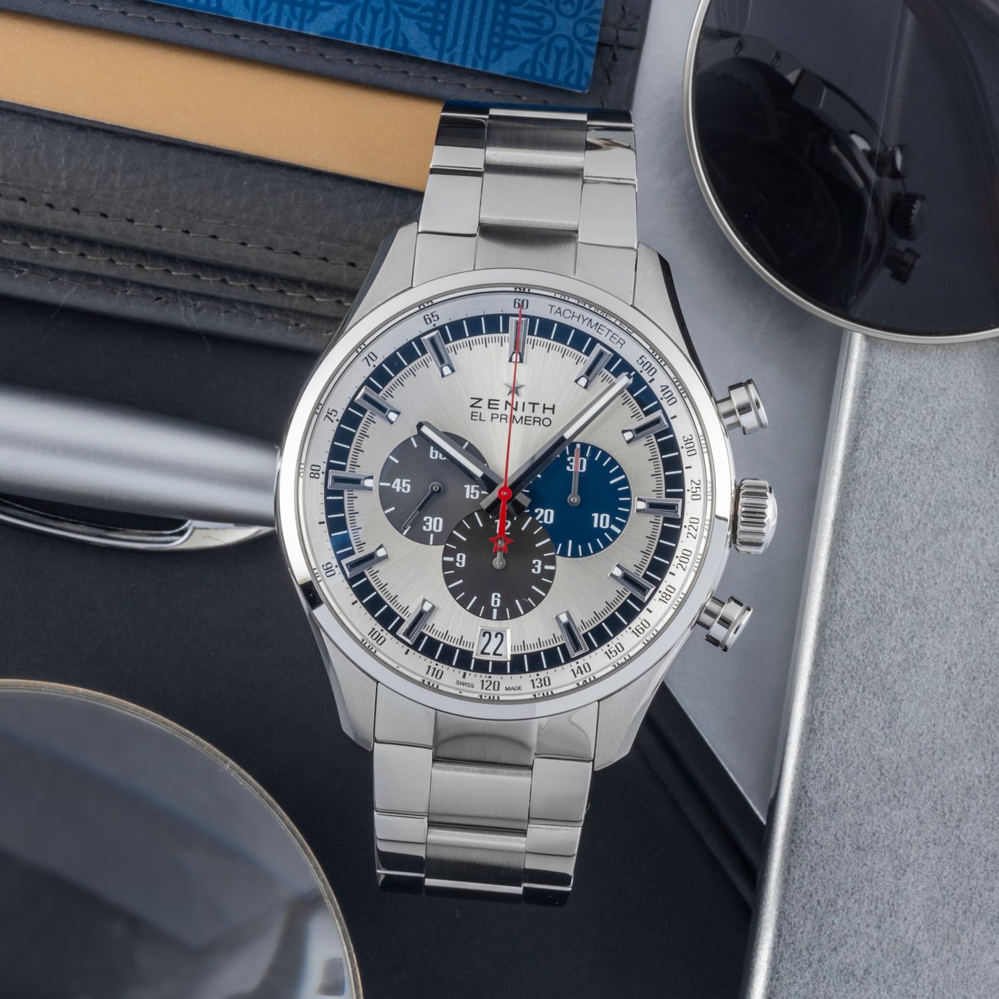 Zenith El Primero Chronomaster 03.2520.400/69.c713 (2017) - Silver dial 45 mm Steel case (1/8)