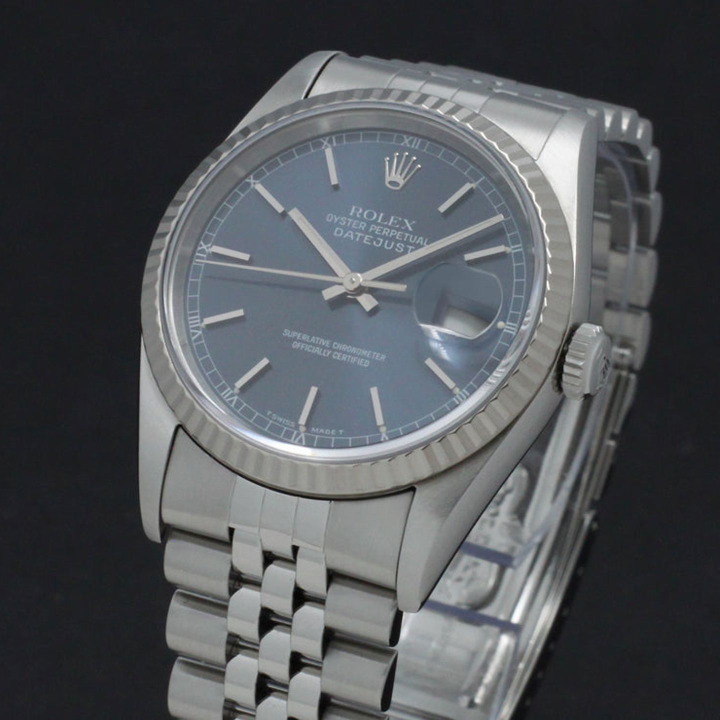 Rolex Datejust 36 16234 (1995) - Blue dial 36 mm Steel case (7/7)