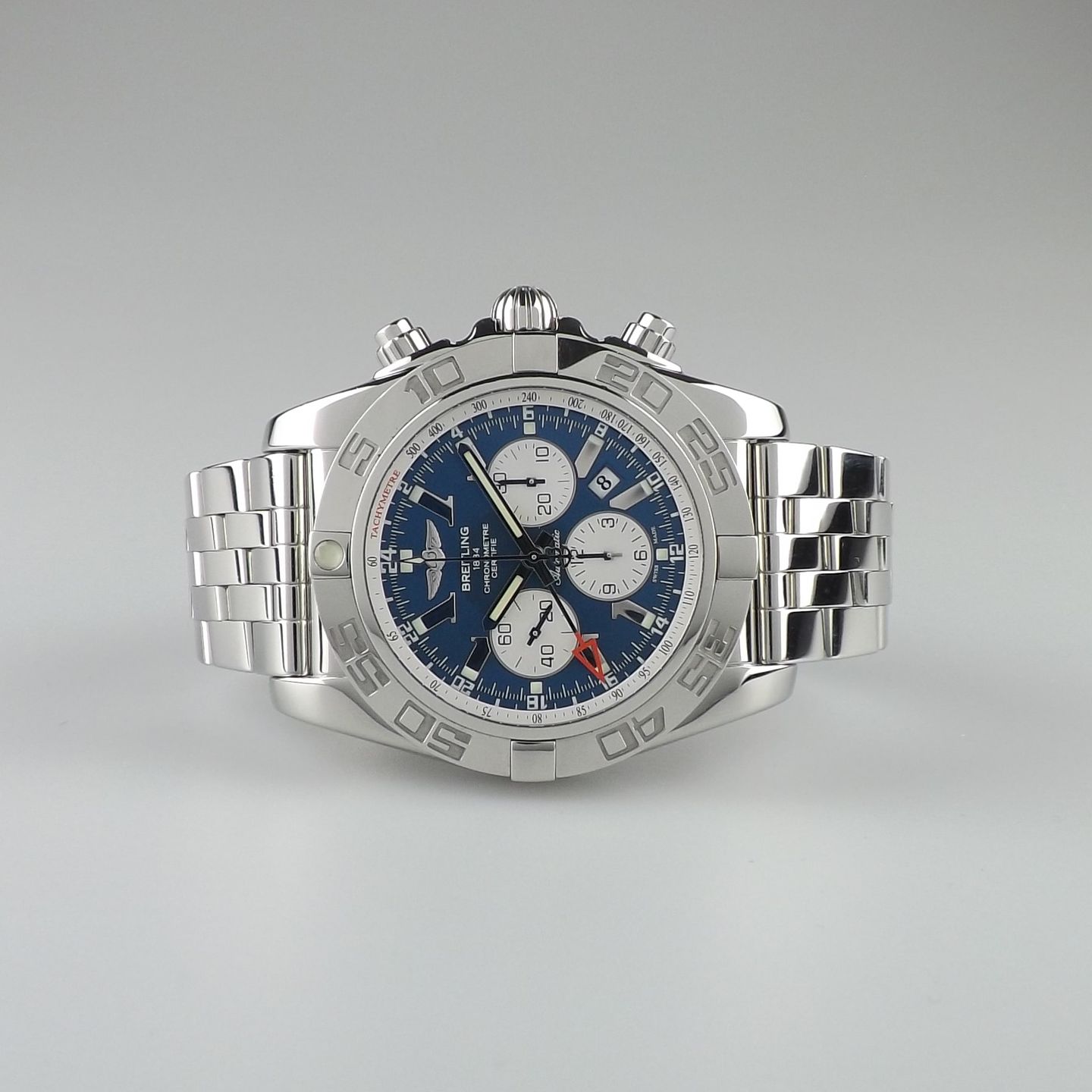 Breitling Chronomat GMT AB0410 (Unknown (random serial)) - Blue dial 47 mm Steel case (3/8)