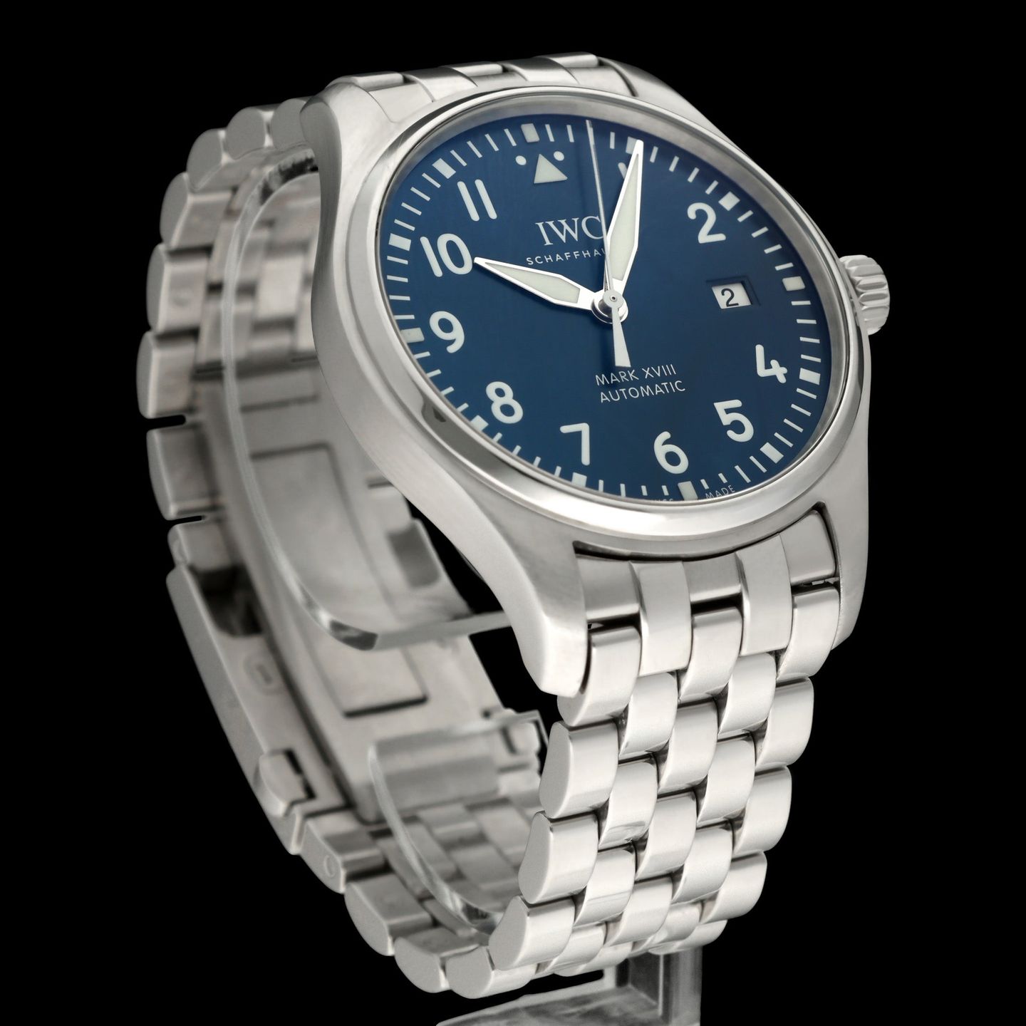 IWC Pilot Mark IW327016 (2021) - Blue dial 40 mm Steel case (5/8)